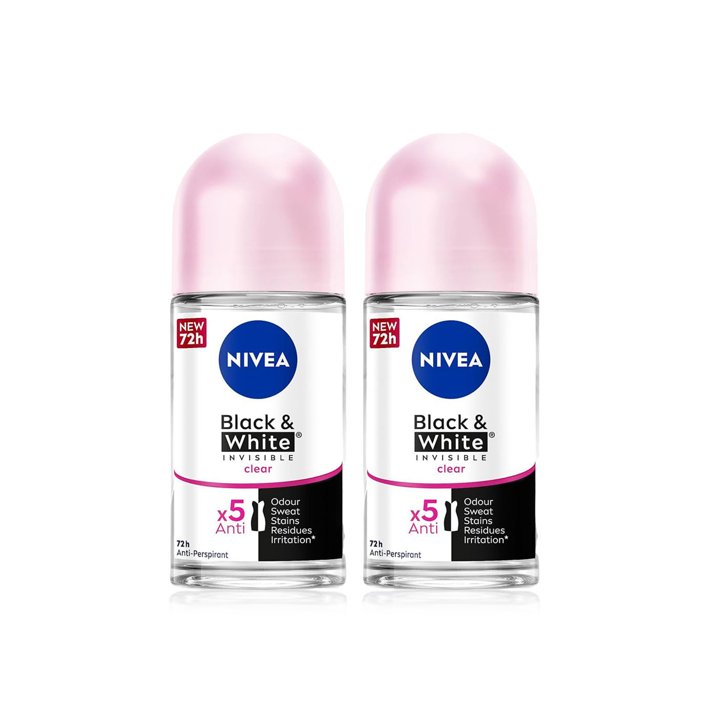 Nivea Roll On Black & White Feminine 50ml x2 Ecobox