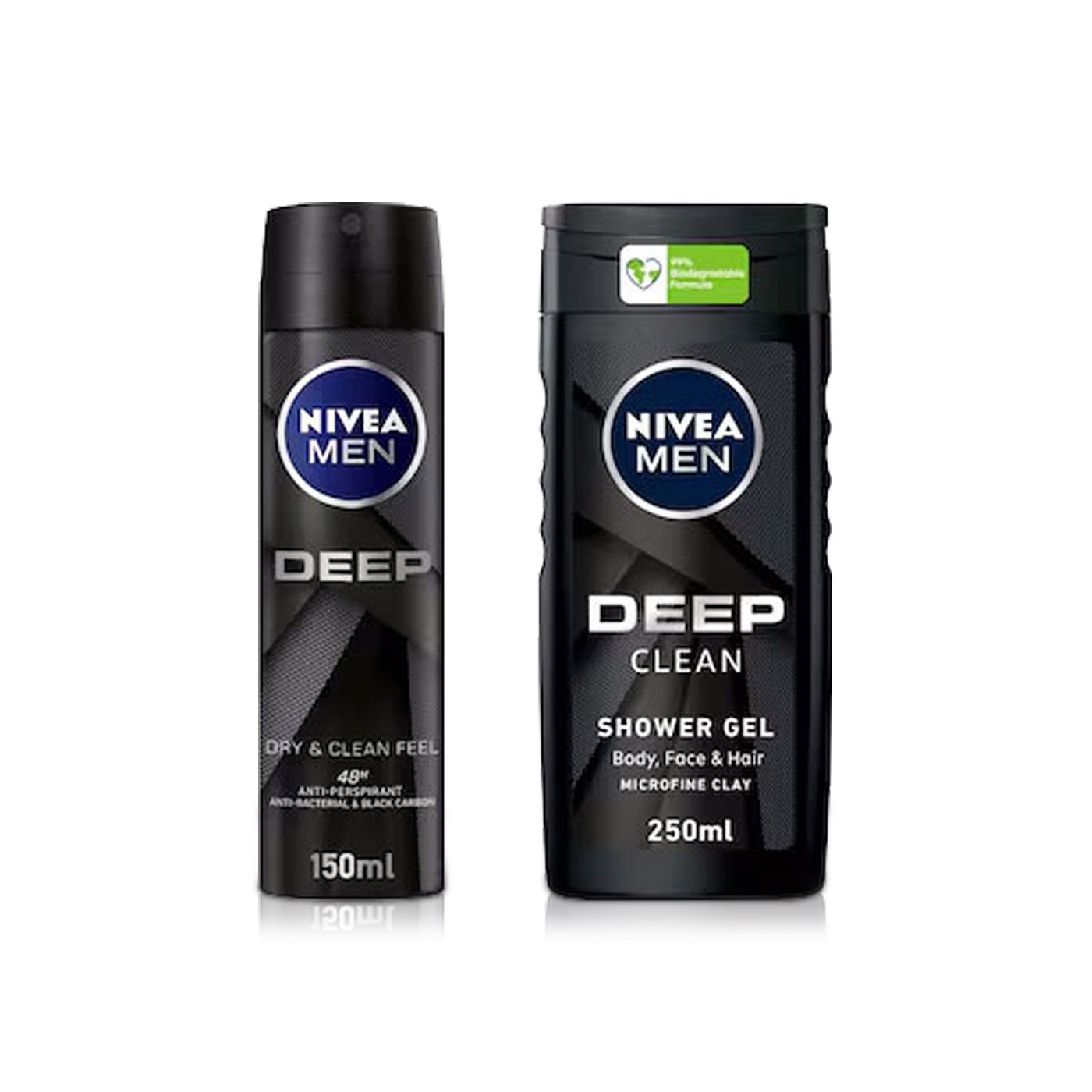 Nivea Men Deodorant Spray 150ml + Shower Gel 250ml
