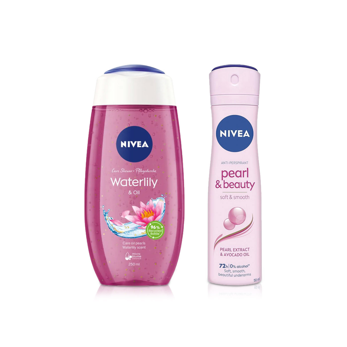 Nivea Pearl Spray 150ml + Waterlily Shower Gel 250ml
