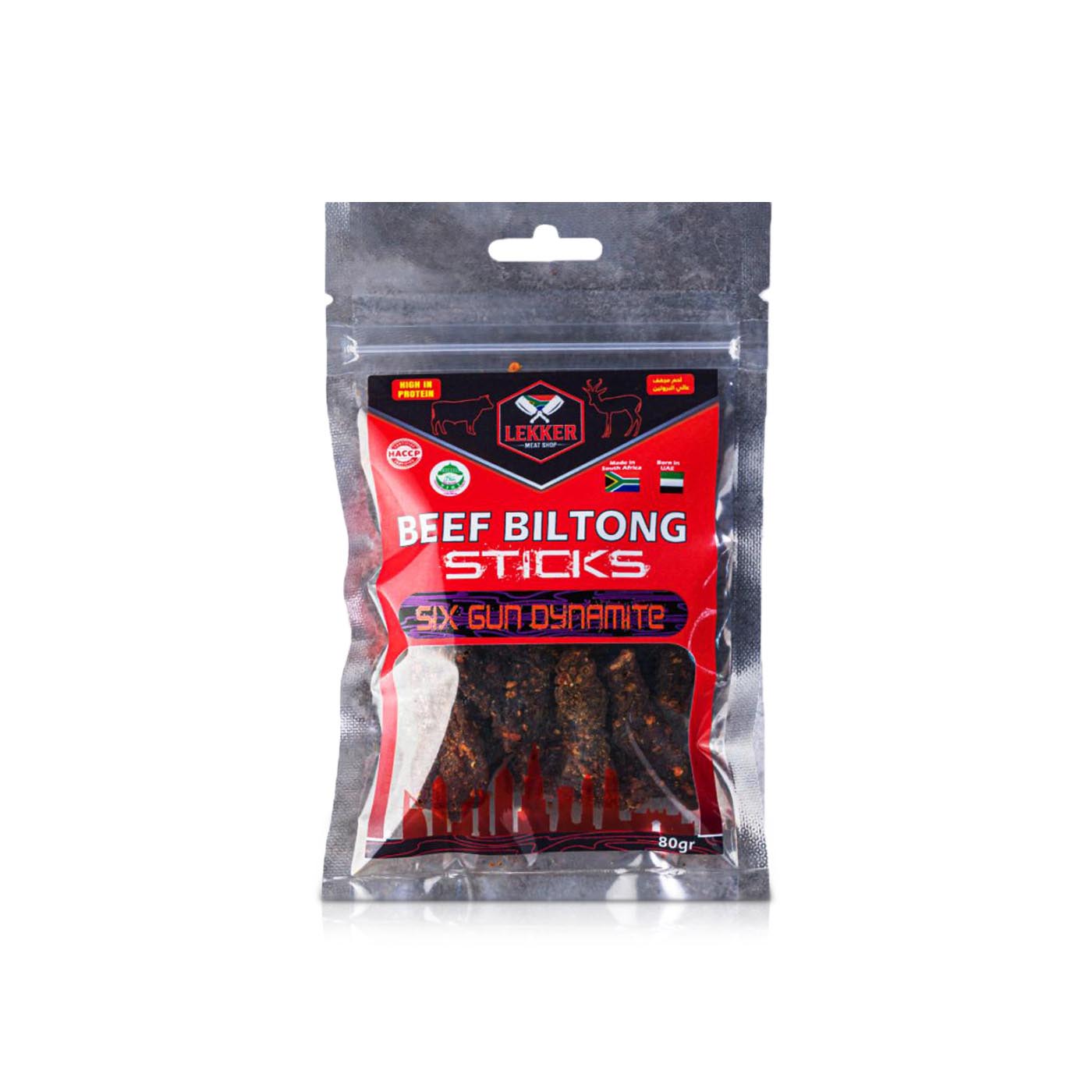 Lekker Beef Biltong Sticks Dynamite 80g