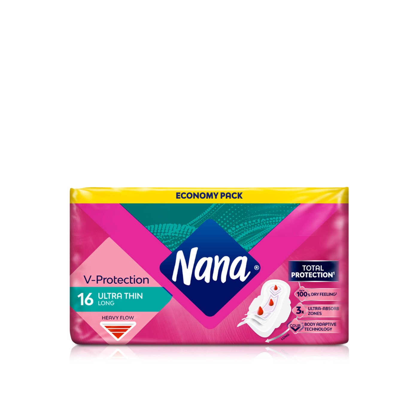 Nana Ula Thin Long Sanitary Pads Super Wings 16 Pack