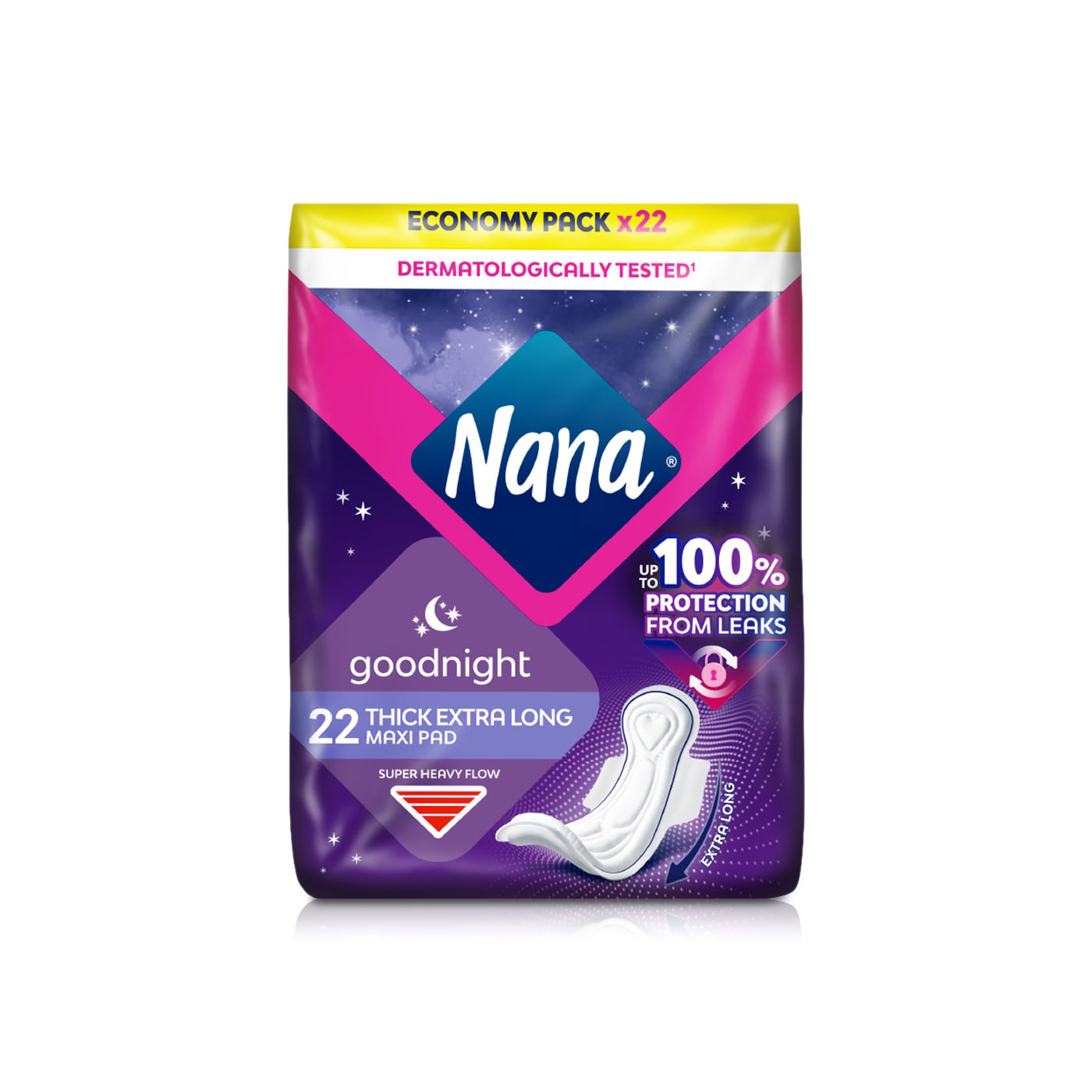 Nana Maxi Thick Goodnight Sanitary Pads with Wings x 22