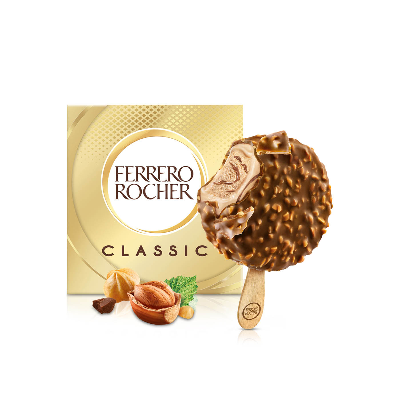 Ferrero Rocher Classic Milk Chocolate And Hazelnut Ice Cream 50G X 4