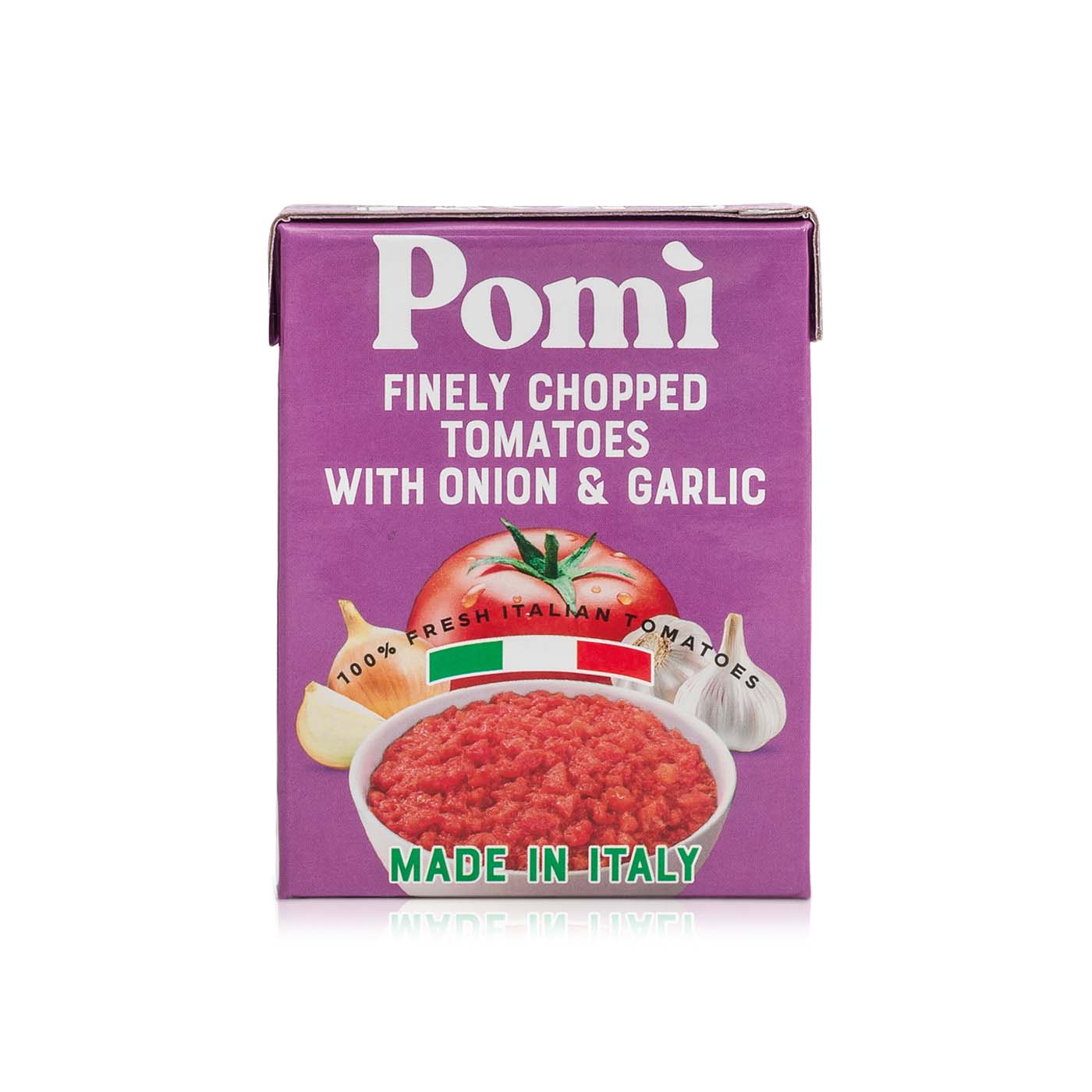 Pomi Finely Chopped Tomatoes with Onion and Garlic 390g