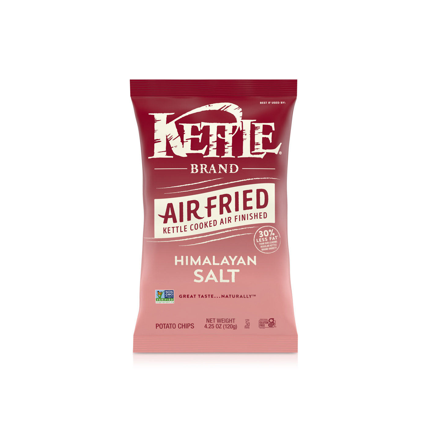 Kettle Air Fried Potato Himalayan Salt Chips 120g