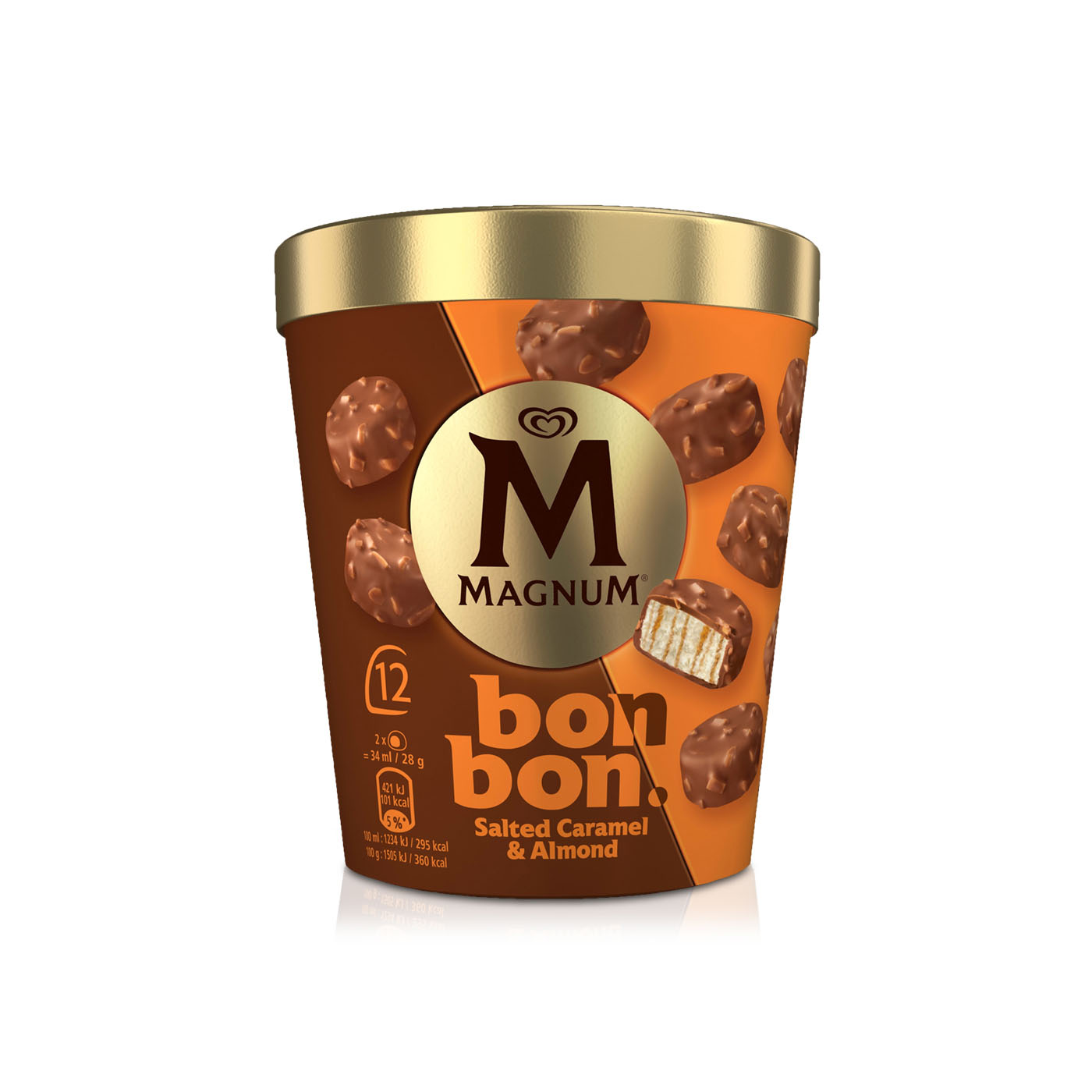 Magnum Icecream Bonbon Salted Caramel & Almond 204ml