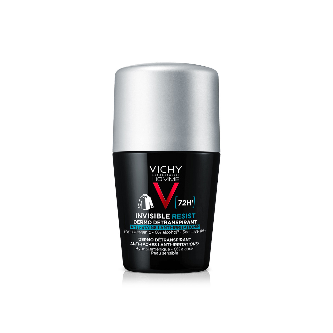 Vichy Men 72H Invisible Resist Anti-Stain Roll On 50ml