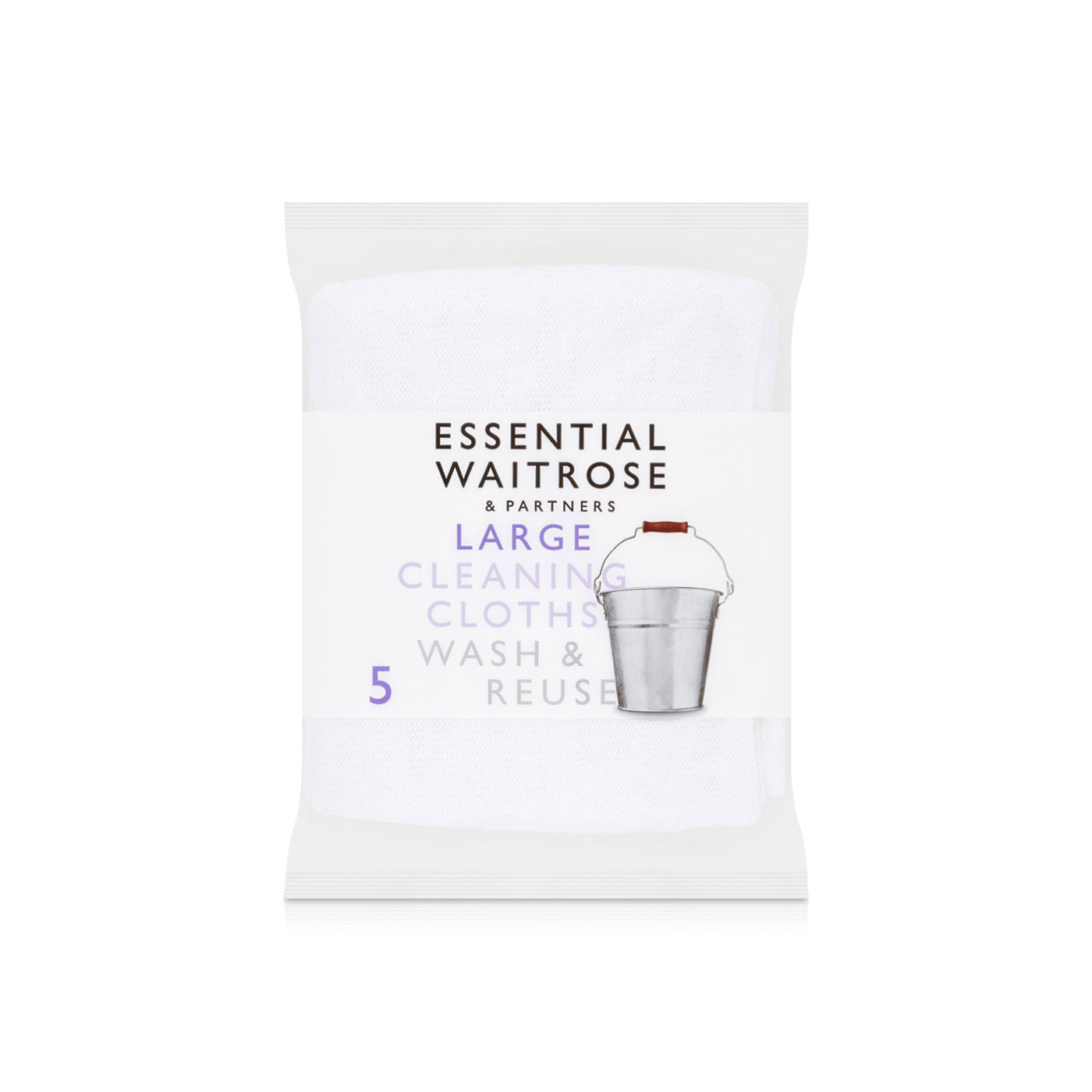 Waitrose Essential Large Cleaning Cloths x 5