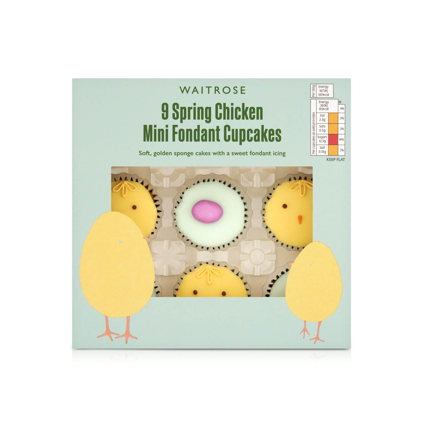 Waitrose Spring Chicken Mini Fondant Cupcakes x9