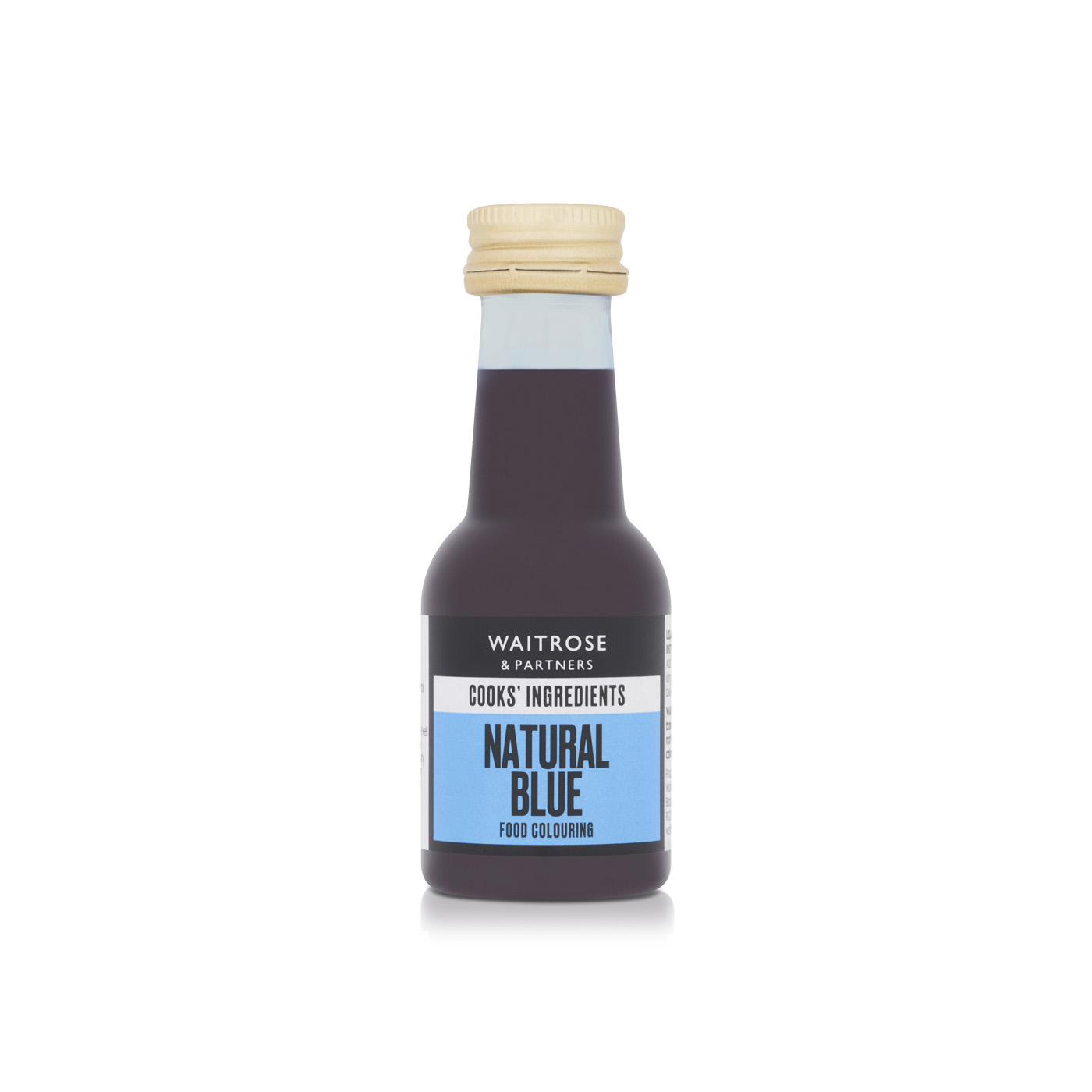 Waitrose Natural Blue Food Colouring 38ml