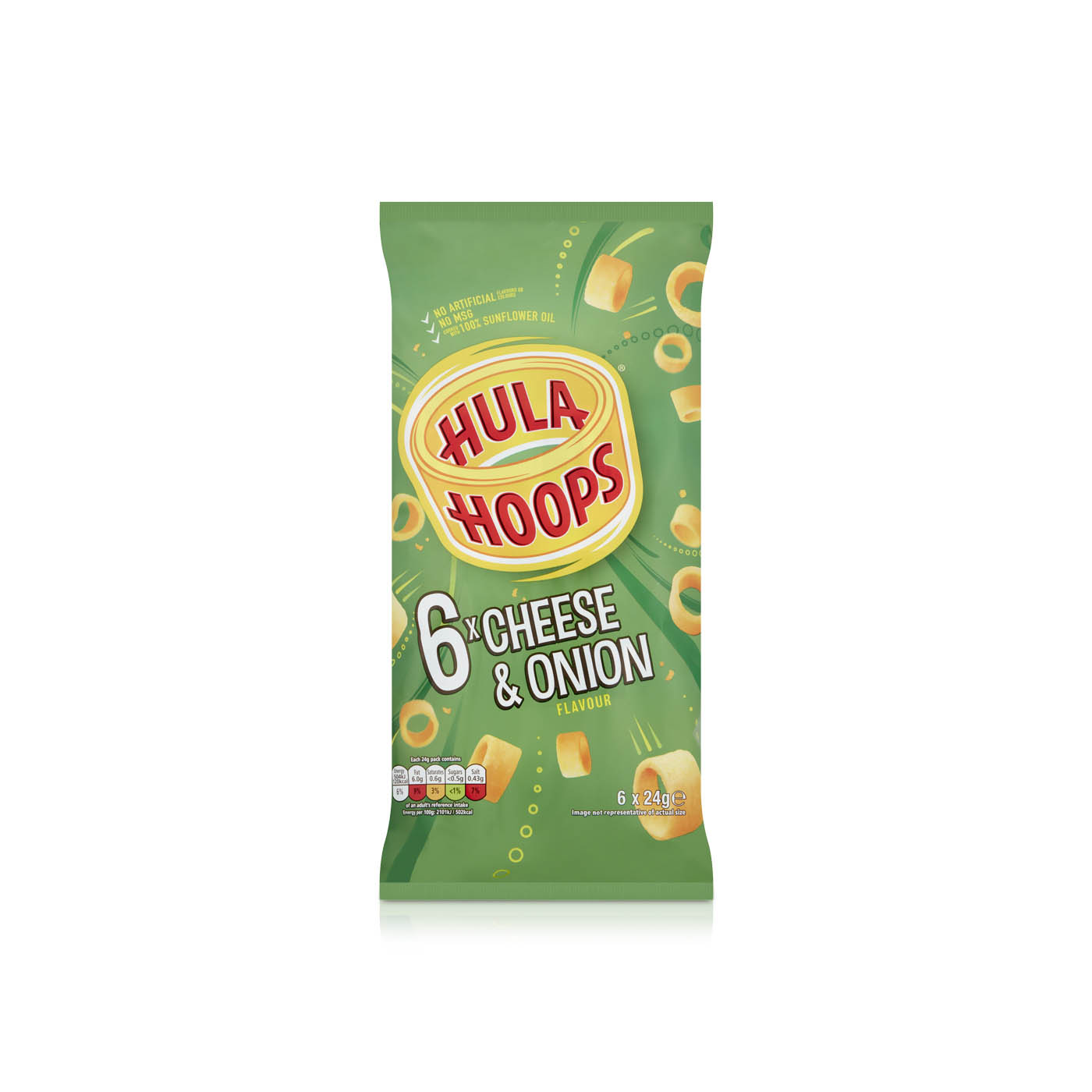 Hula Hoops Cheese & Onion Crisps 6 x 24g