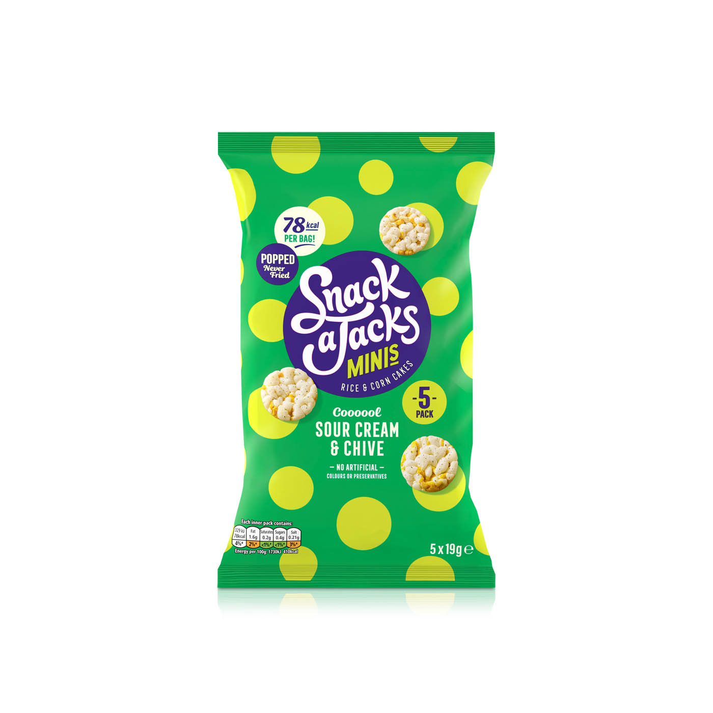 Snack a Jacks Sour Cream & Chive Rice Cakes 5 x 95g