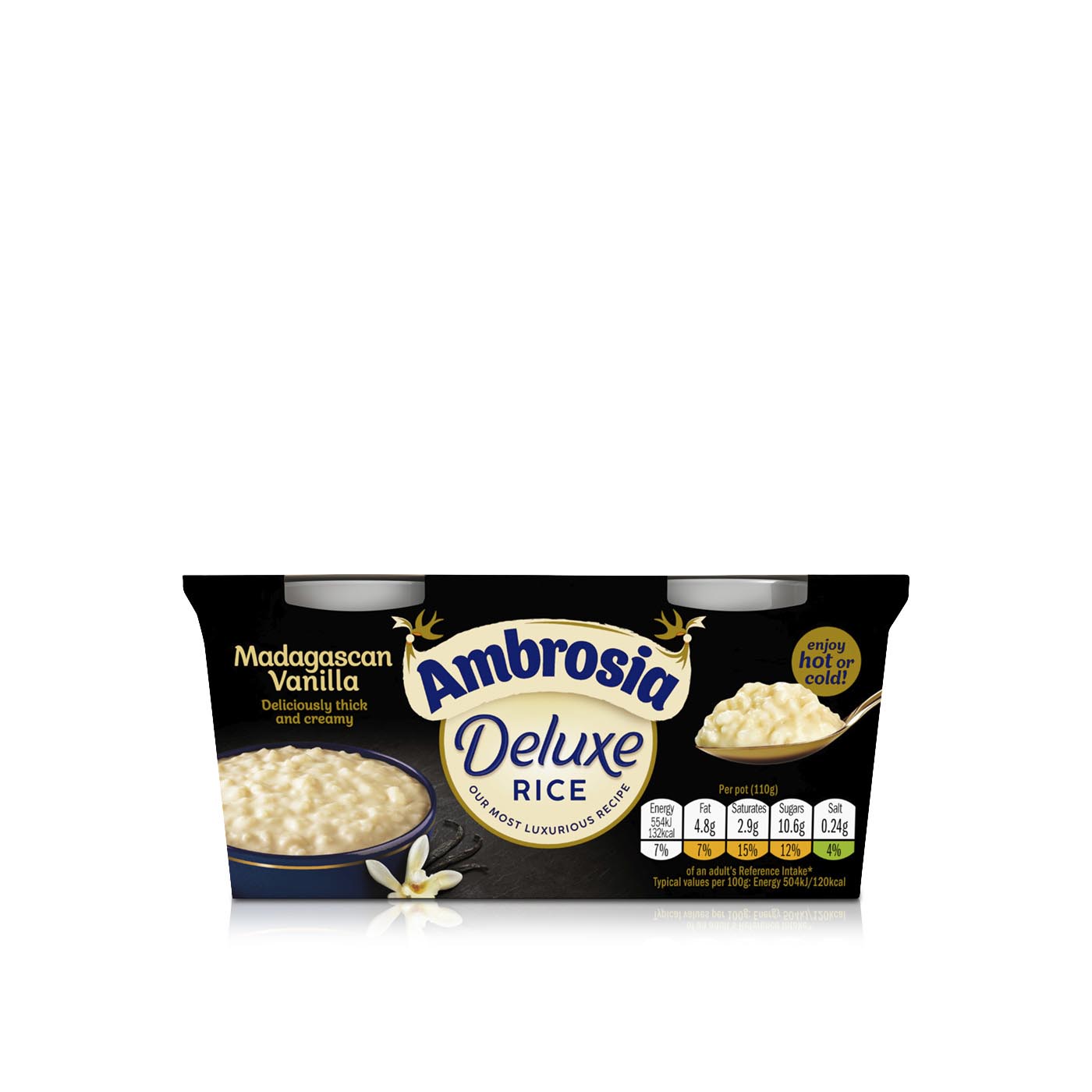 Ambrosia Deluxe Madagascan Vanilla Rice Pudding 110g x 2