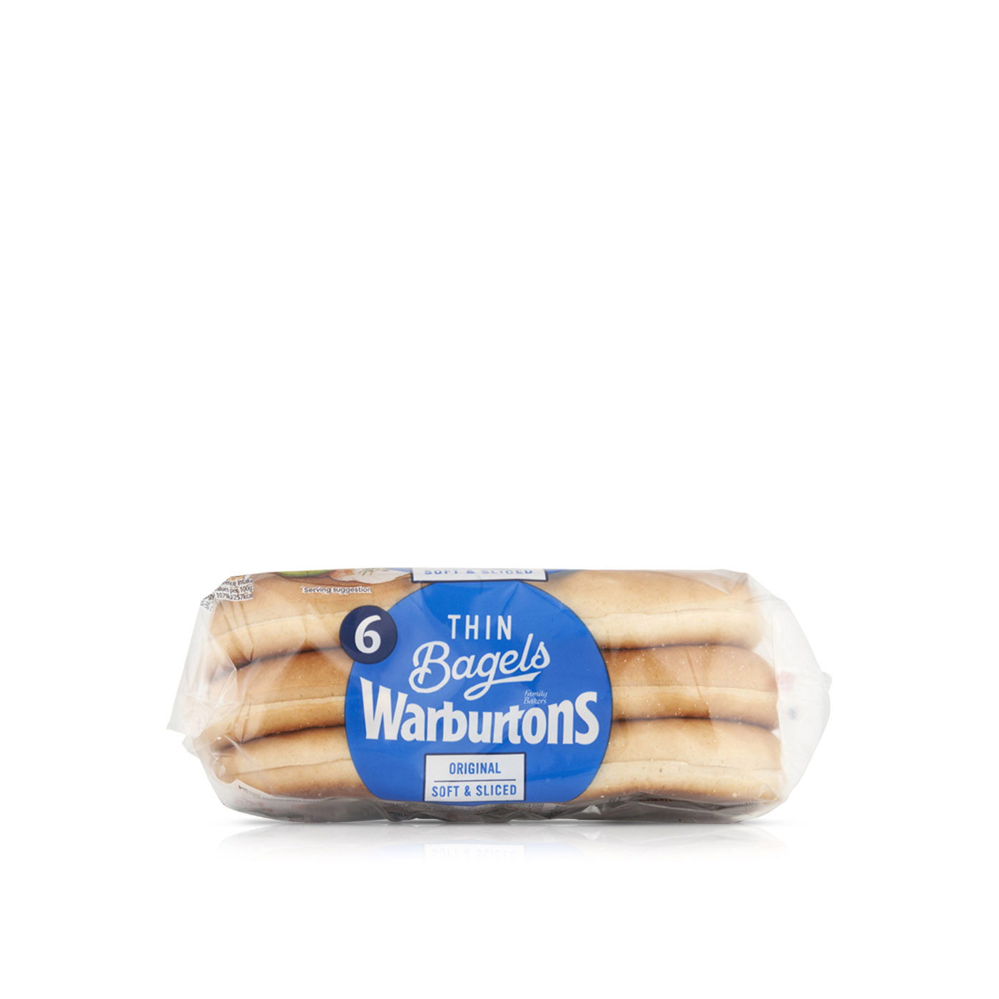 Warburtons Thin Bagels Original Soft & Sliced x6