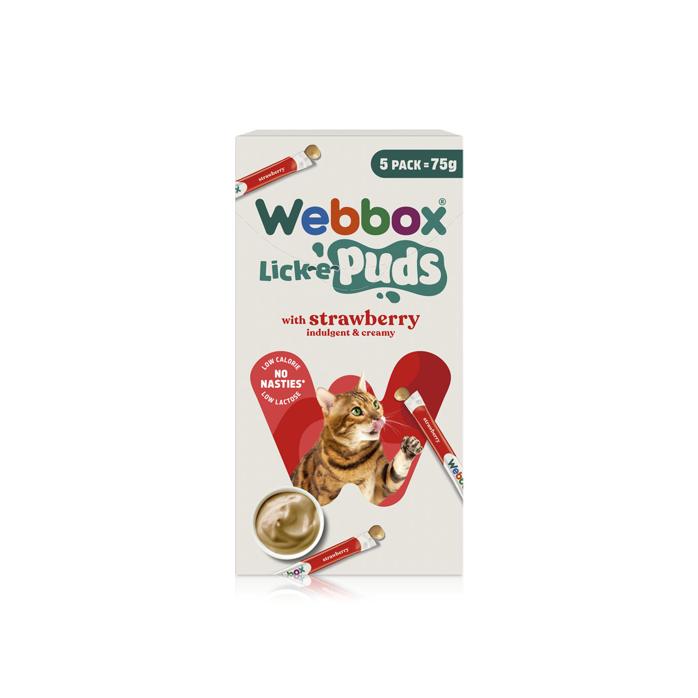 Webbox Lick-e-Puds with Strawberry 15g x5