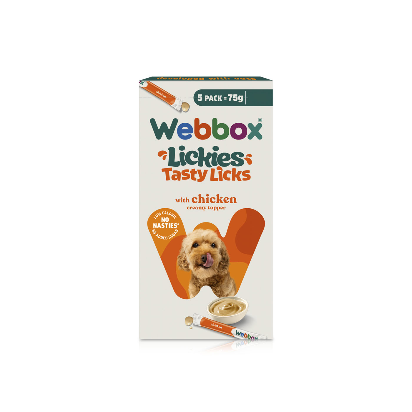 Webbox Lickies Tasty Licks with Chicken 15g x5