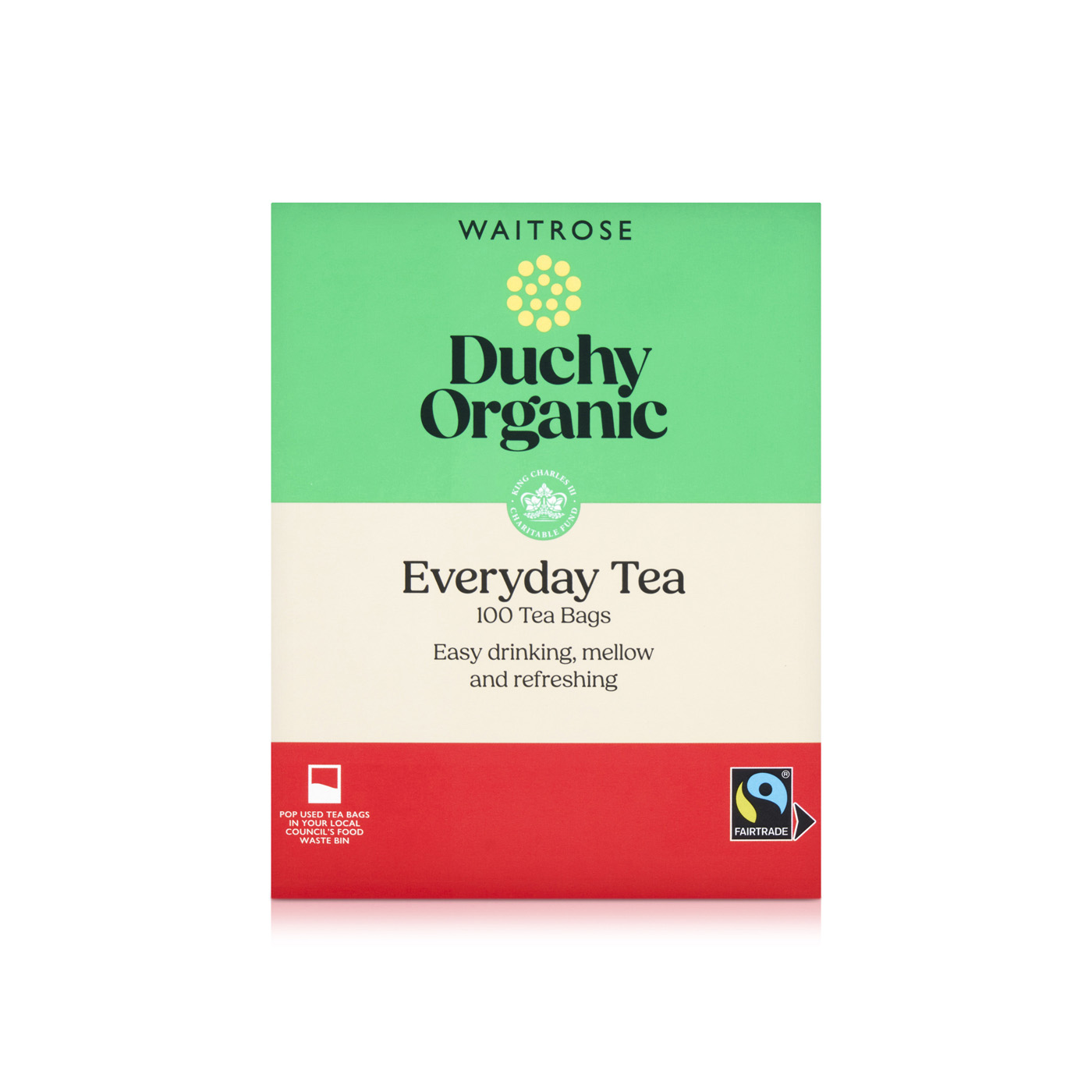 Waitrose Duchy Organic Everyday Teabags 250g x100