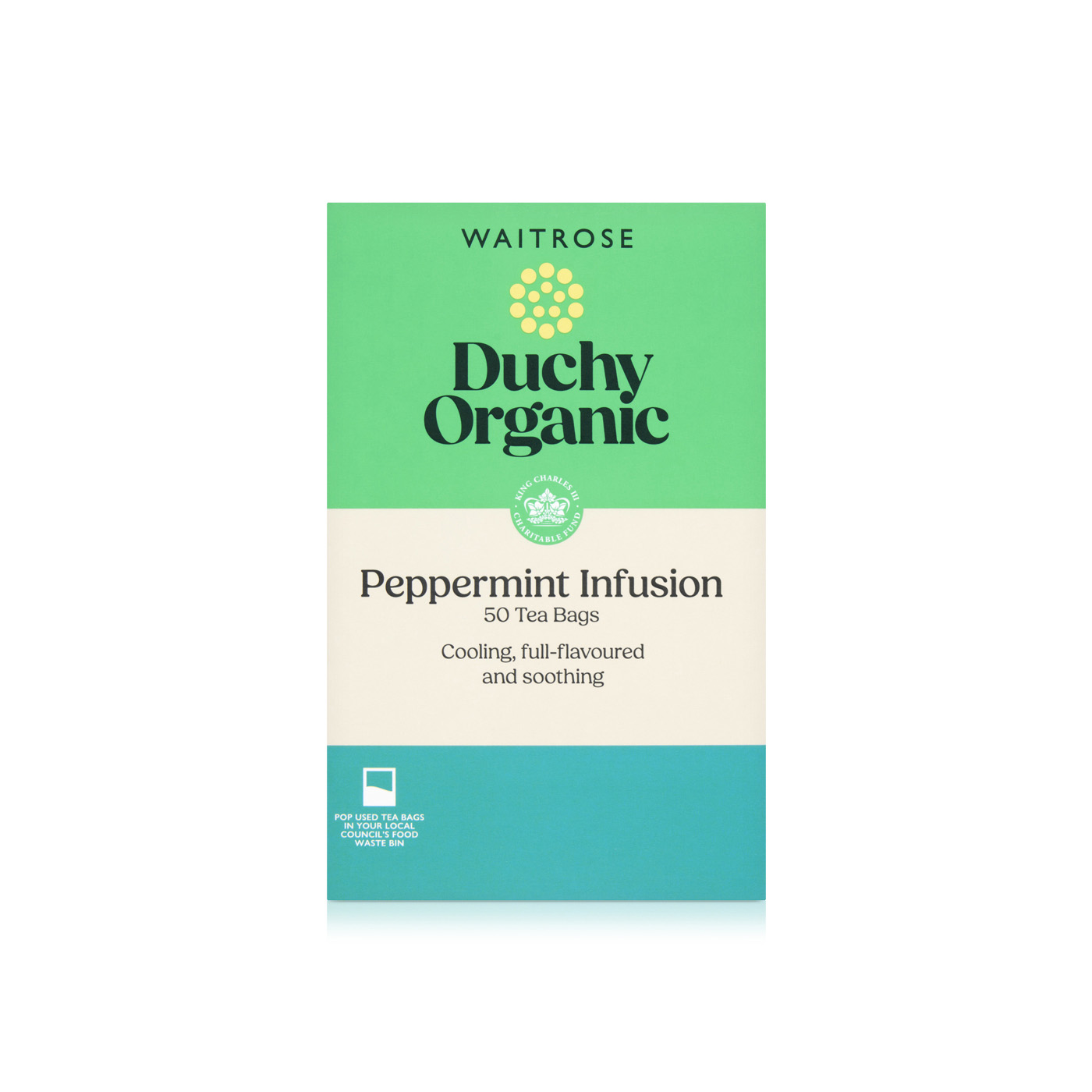 Waitrose Duchy Organic Peppermint Teabags x50 75g