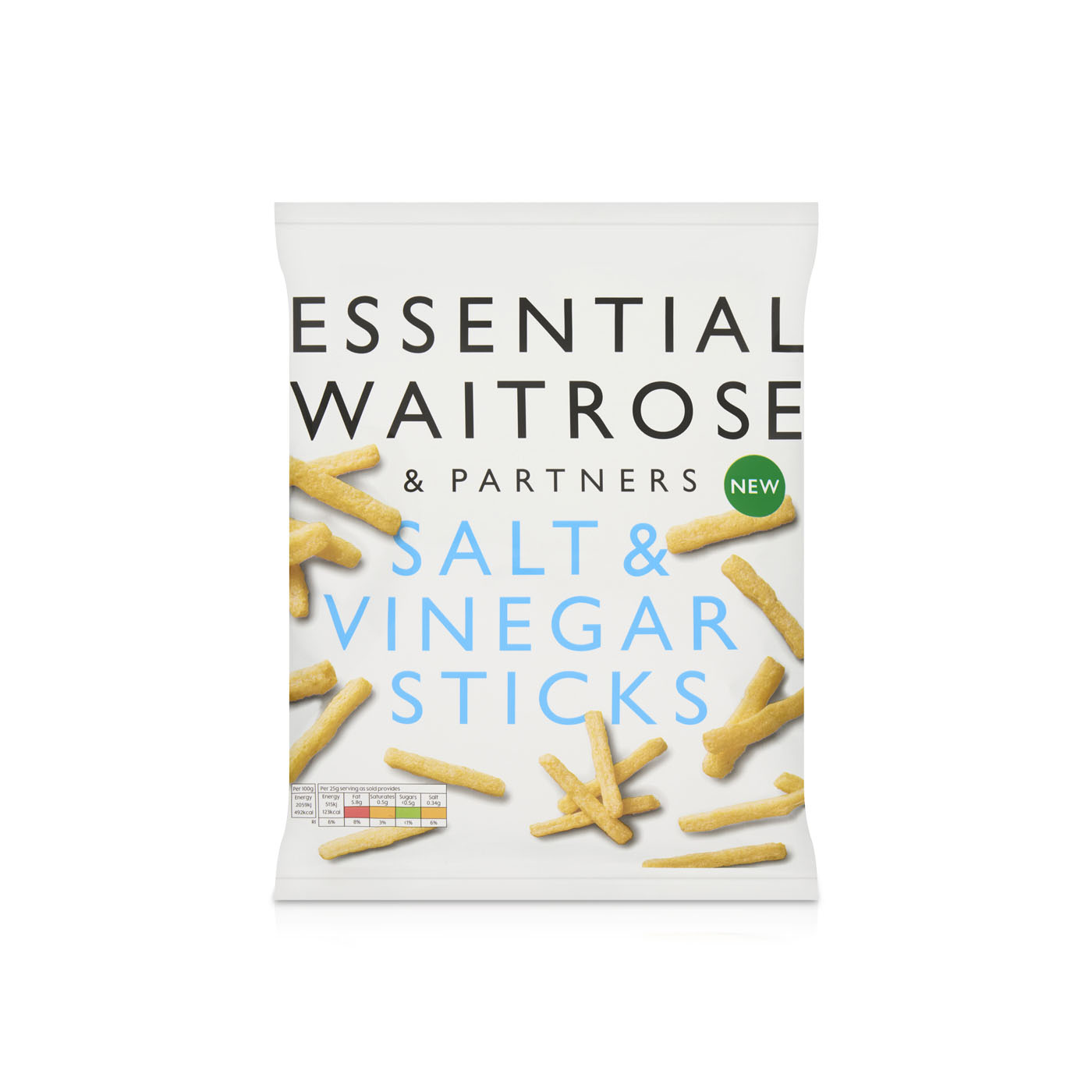 Essential Waitrose Salt & Vinegar Sticks 100g