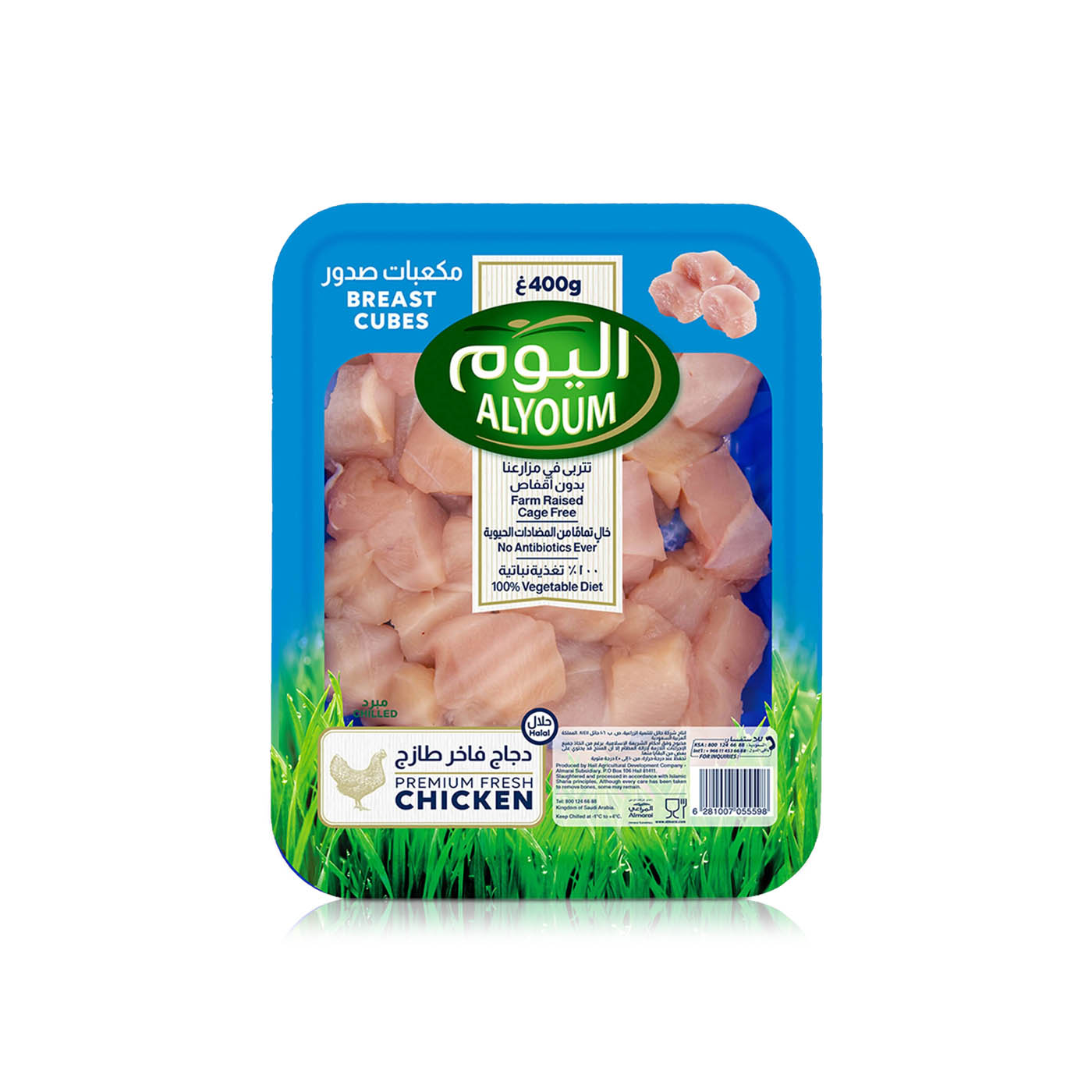 Al Youm Fresh Chicken Breast Diced 400g