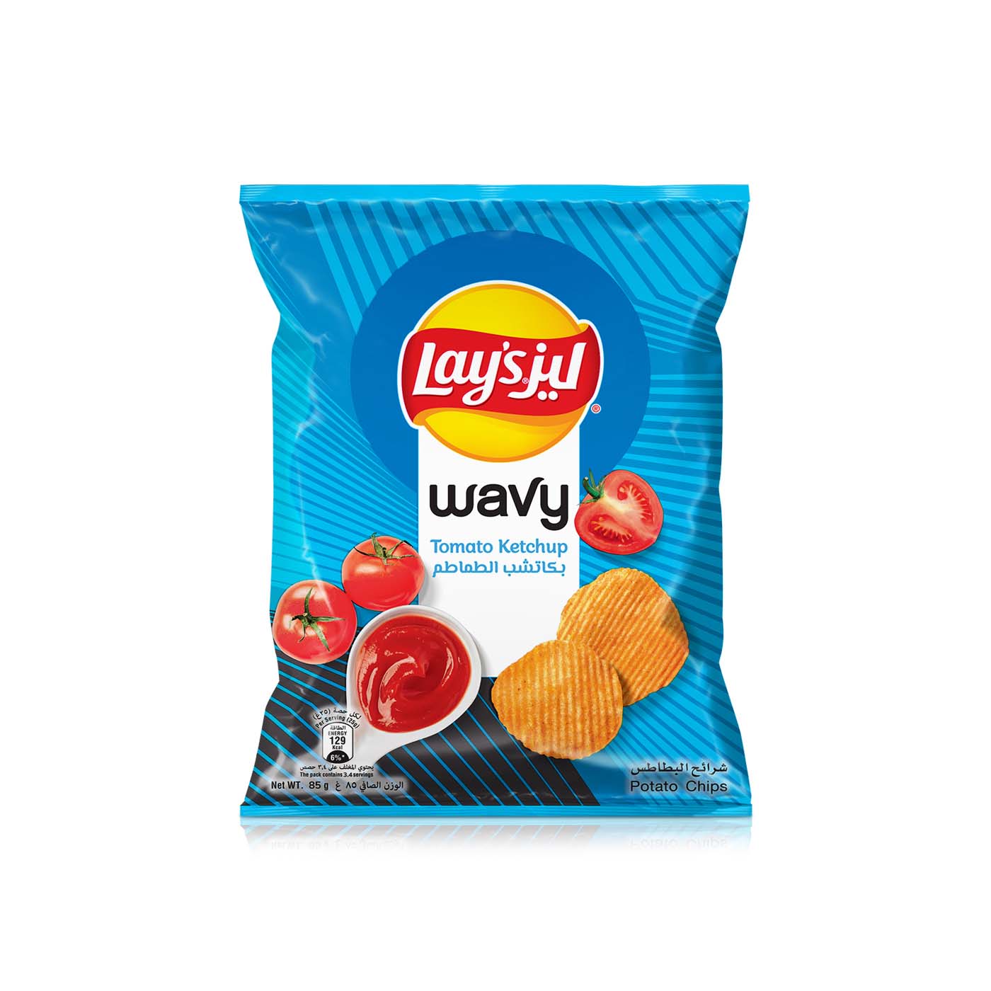 Lay's Wavy Potato Chips Tomato Ketchup 85g