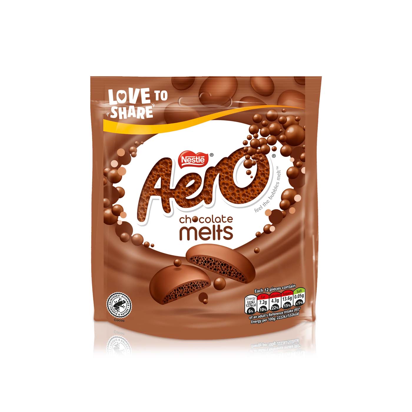 Nestle Aero Chocolate Melts Pouch 92g