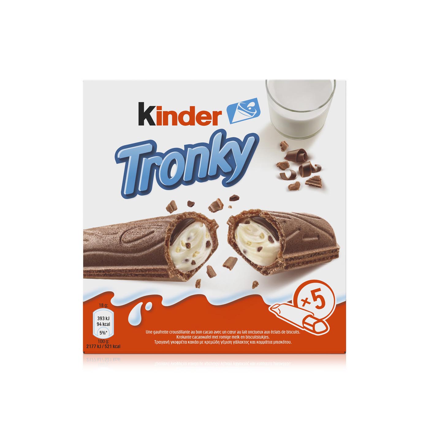 Kinder Tronky Milk and Hazelnut Cream 5 Pack 90g