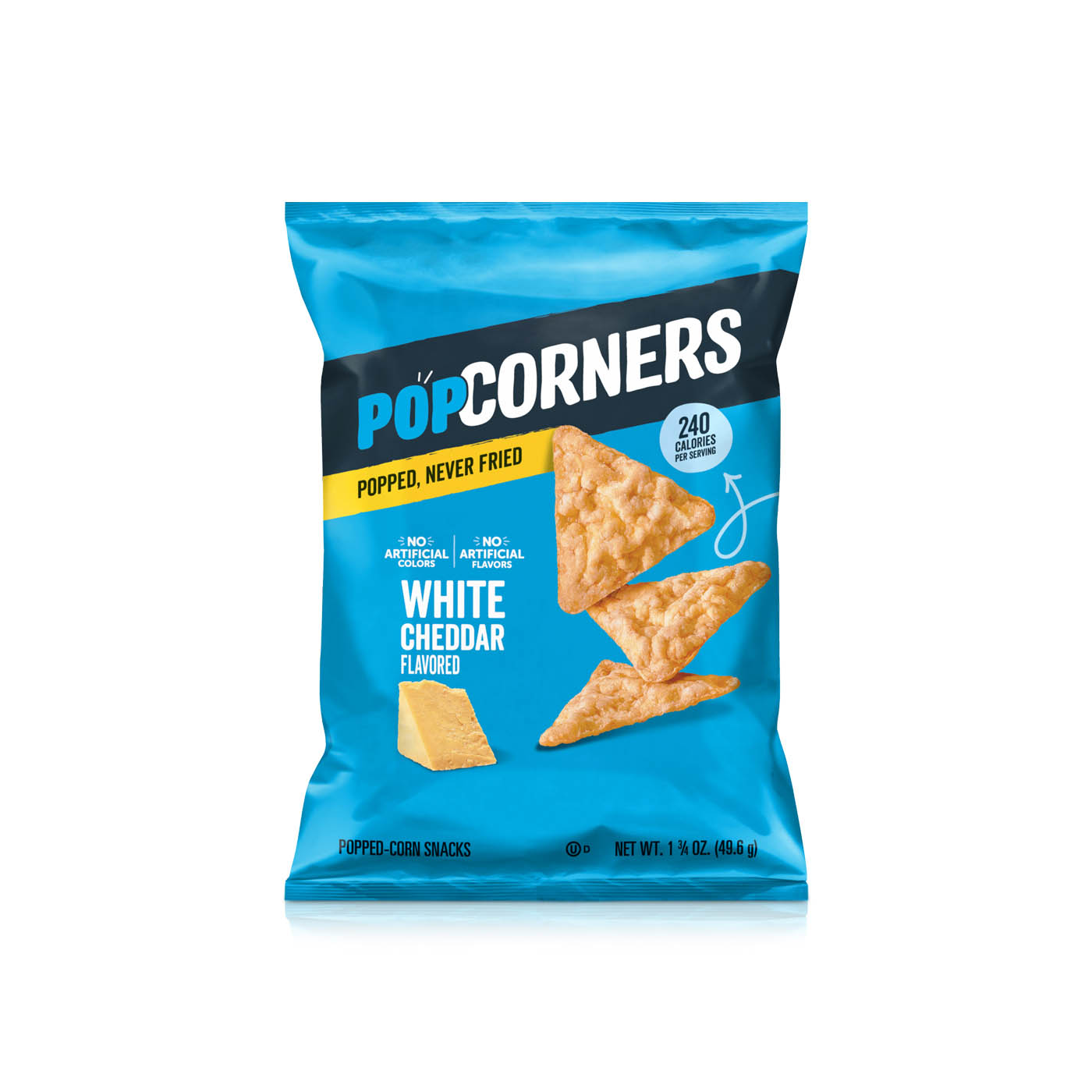 Popcorners White Cheddar Flavoured Corn Chips 49.6g