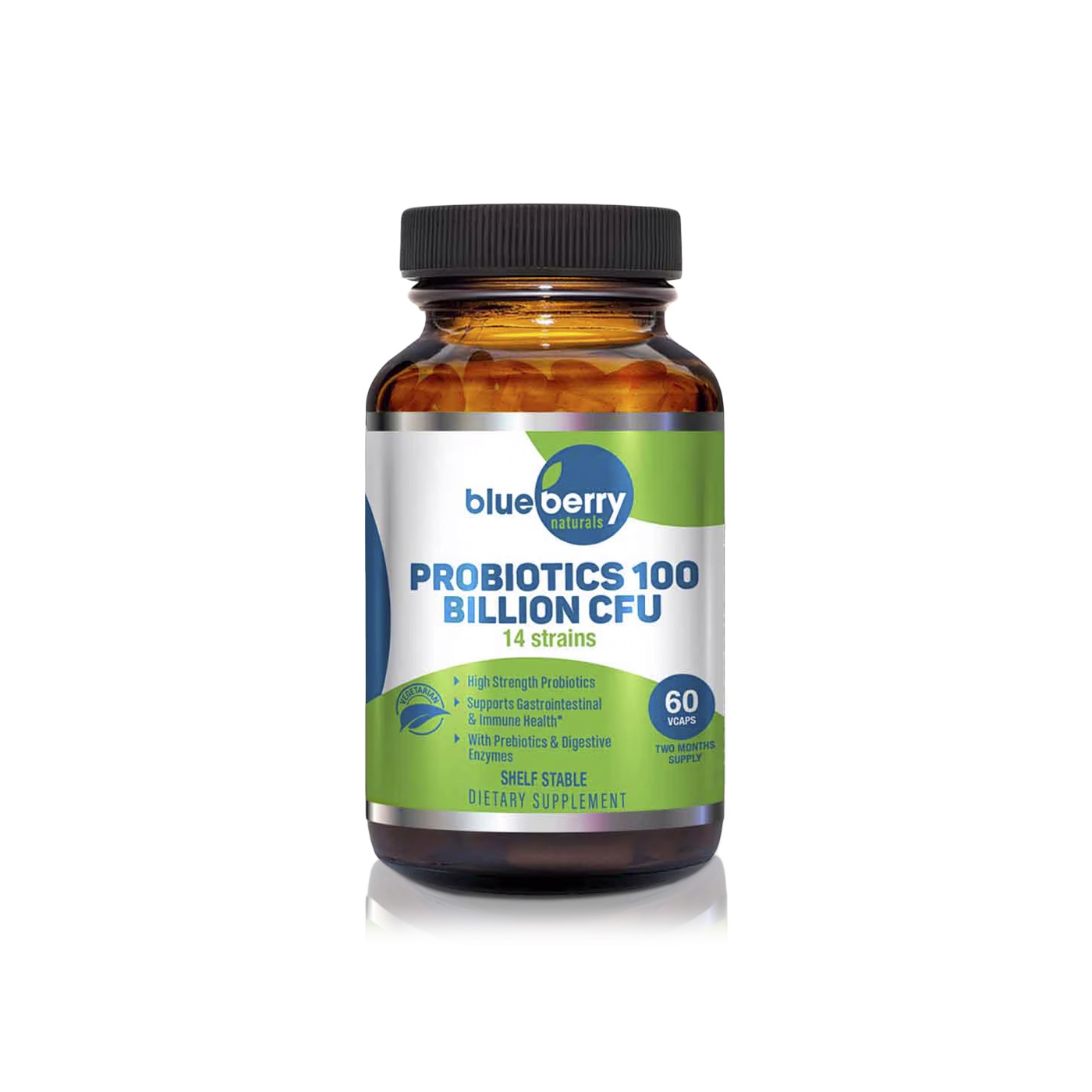 Bluberry Naturals Probiotics 100 CFU Billion Veg Caps x60