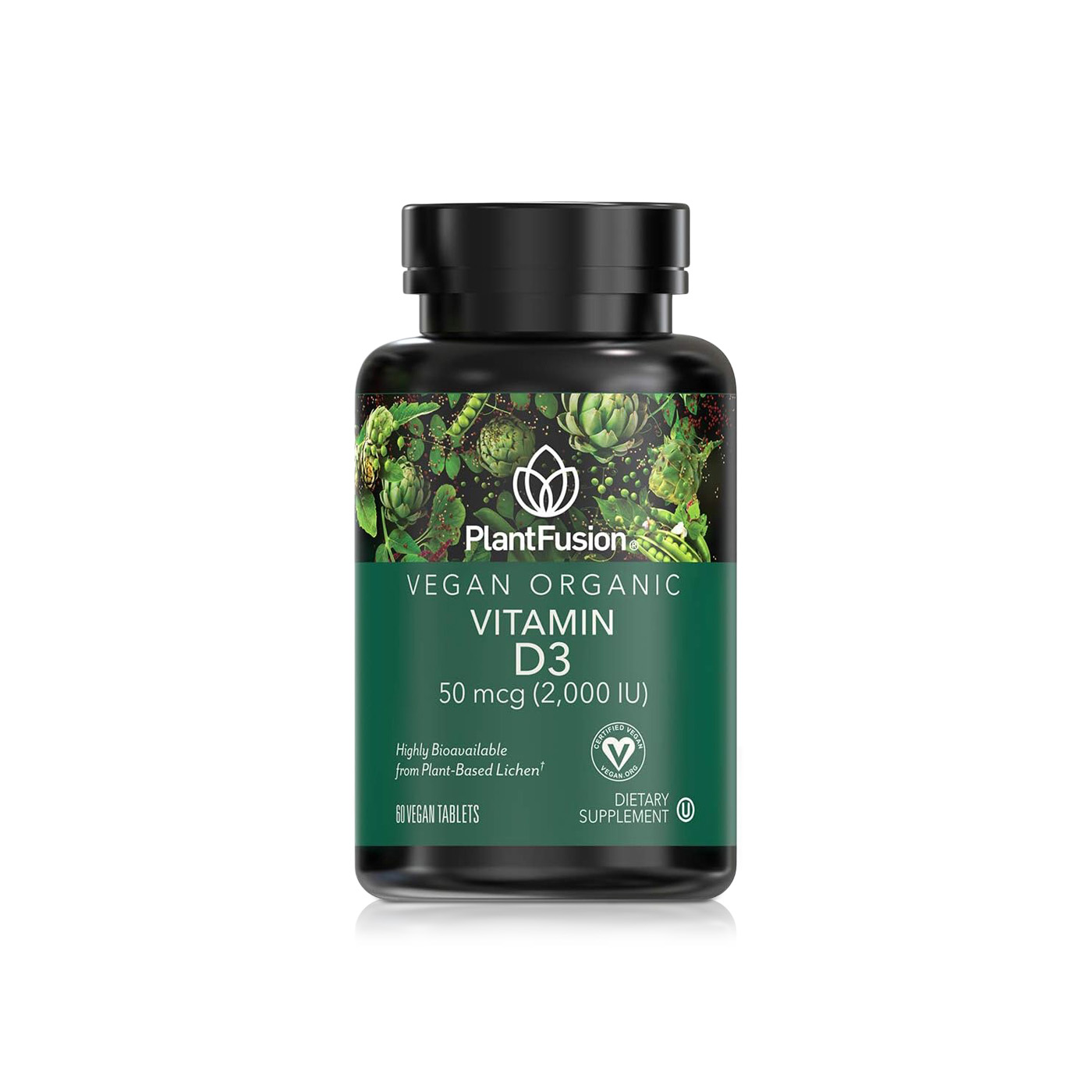PlantFusion Vegan Vitamin D3 2000 IU Tablets x60