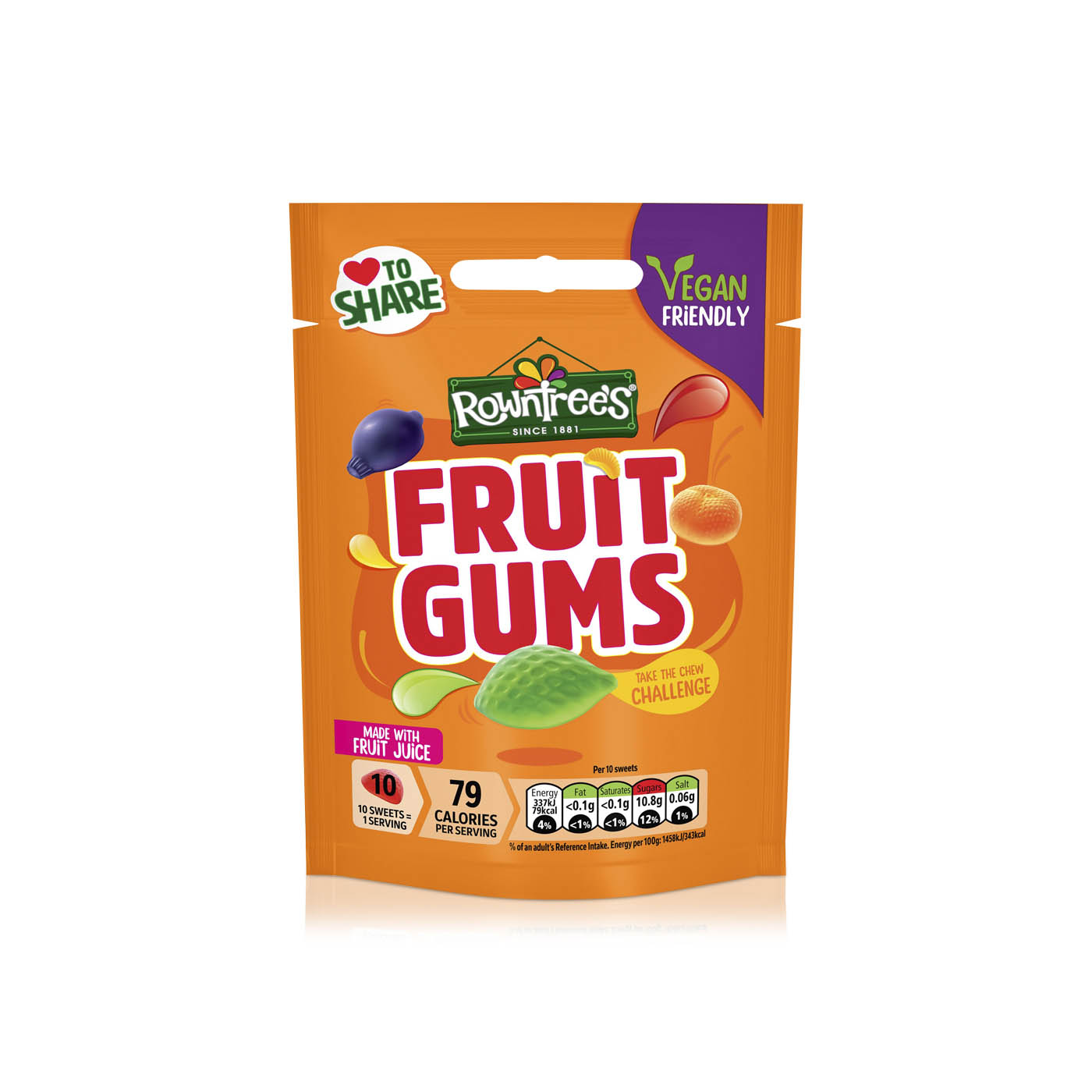 Rowntree's Fruit Gums Vegan Friendly 150g