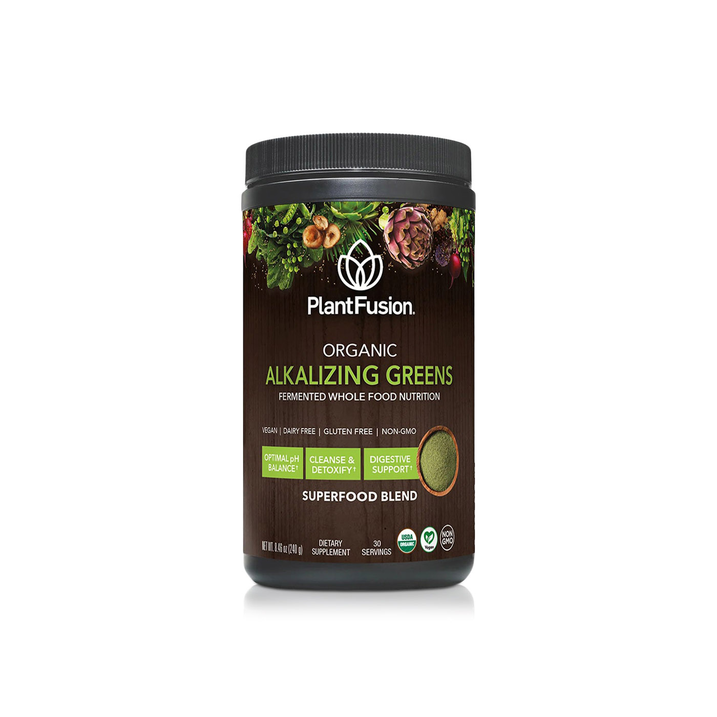 PlantFusion Alkalizing Greens Superfood Blend Powder 240g