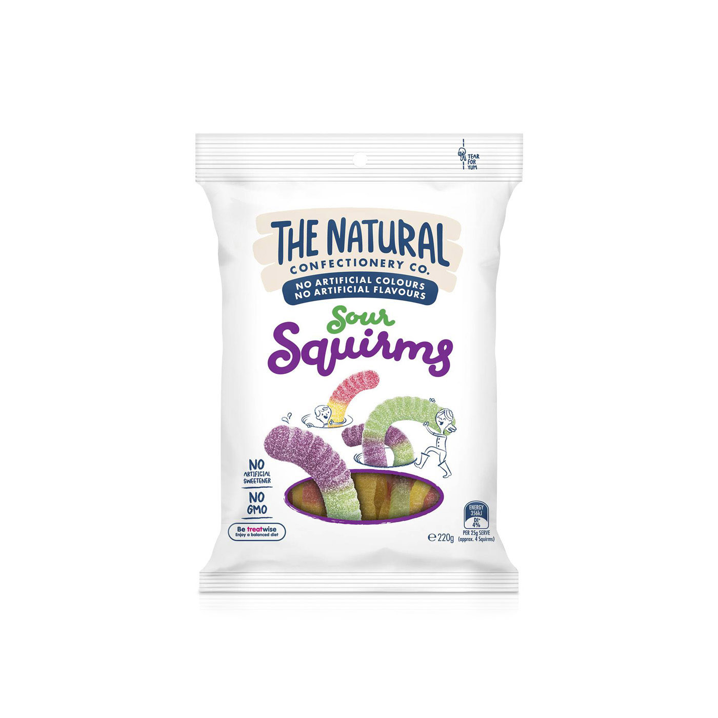 The Natural Confectionery Co. Sour Squirms 220g