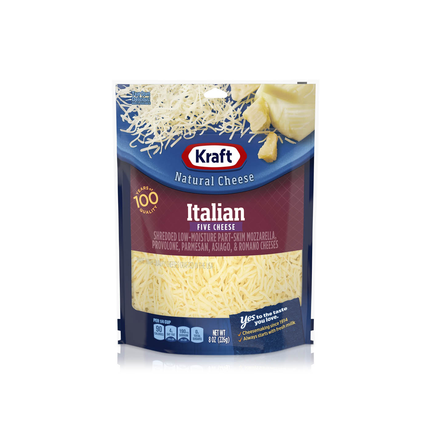 Kraft Cheese Shredded Italian Five Cheese 226g