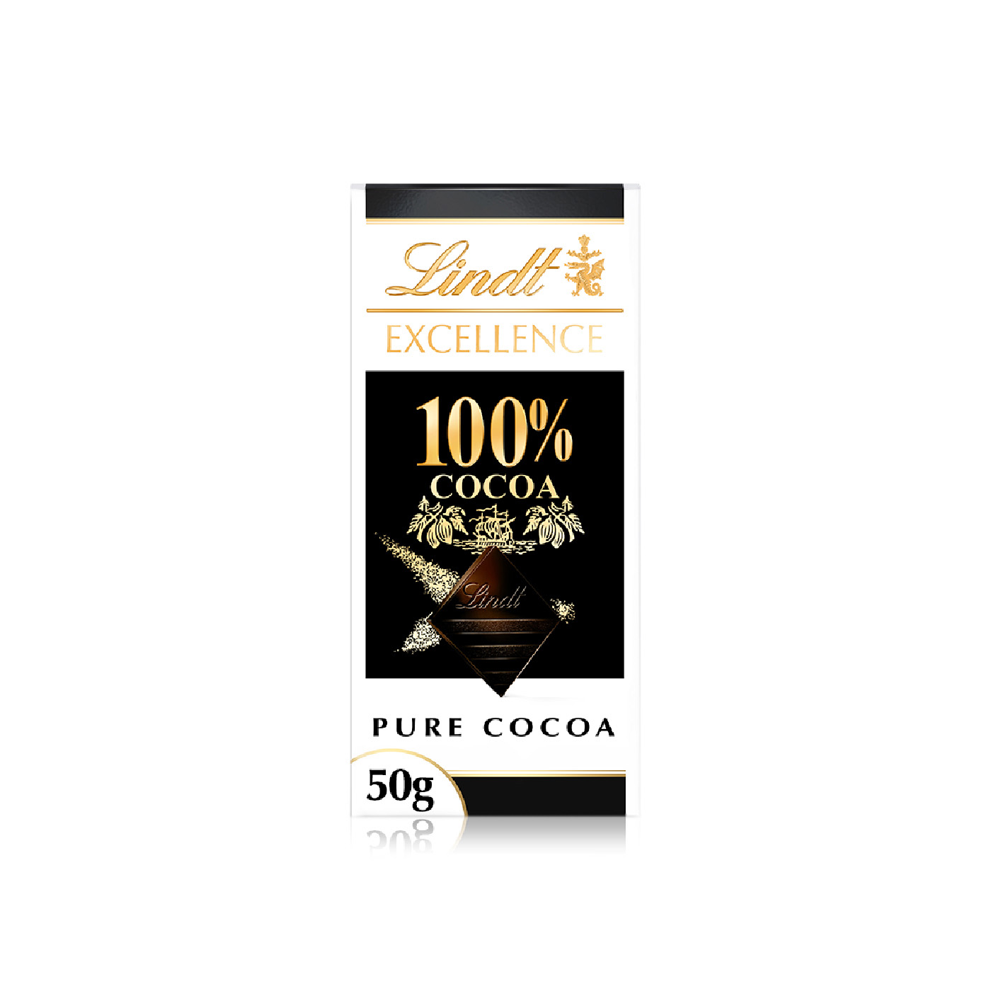 Lindt Excellence 100% Dark Chocolate Bar 50g