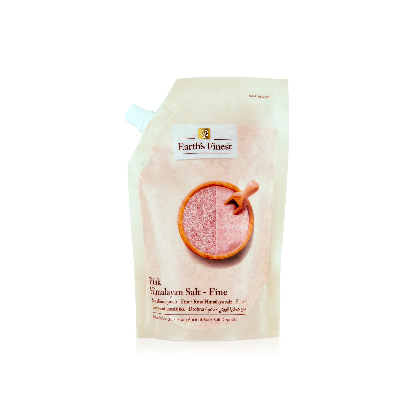 Earth's Finest Pink Himalayan Fine Salt 500g