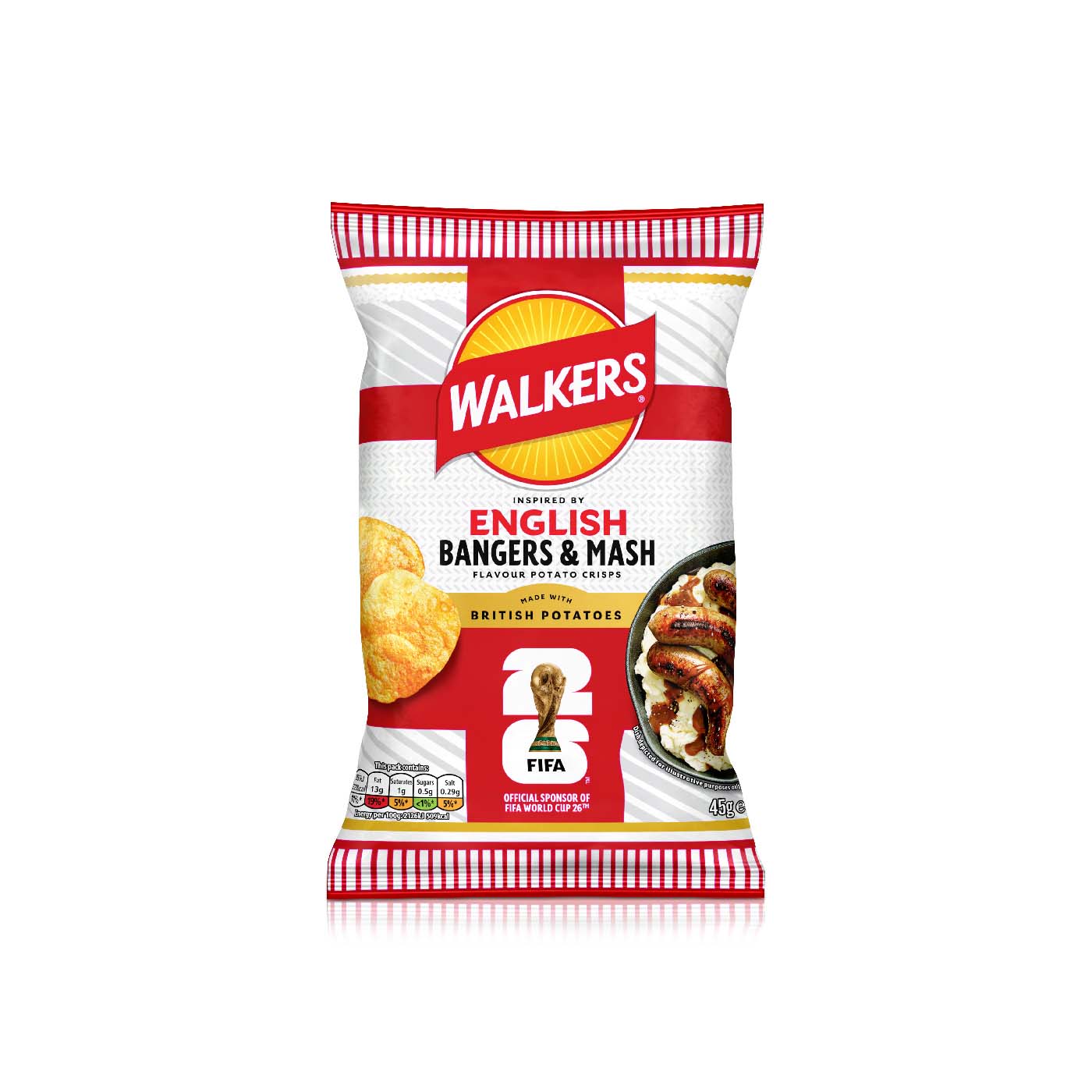 Walkers English Bangers & Mash Potato Crisps 45g
