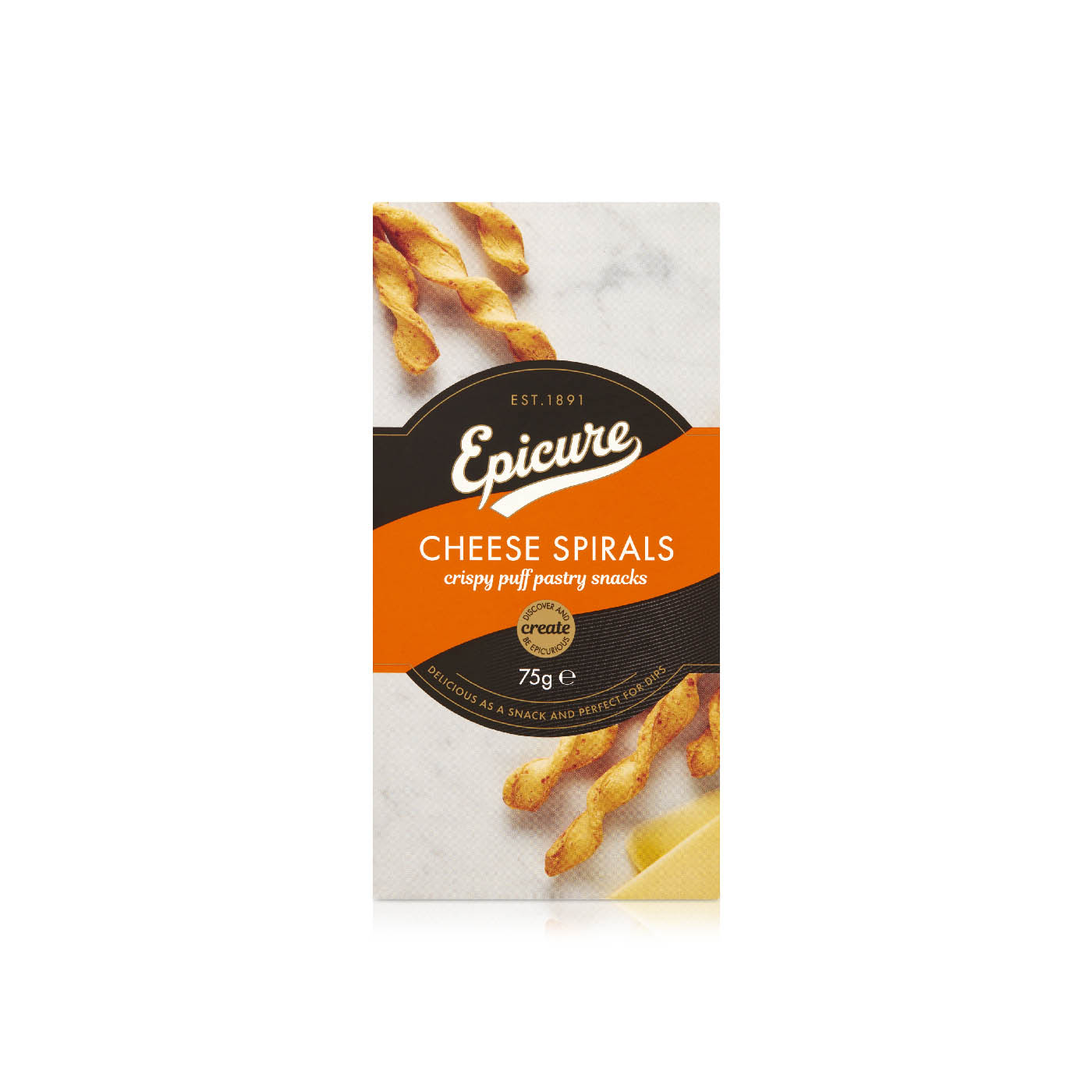 Epicure Cheese Spirals 75g