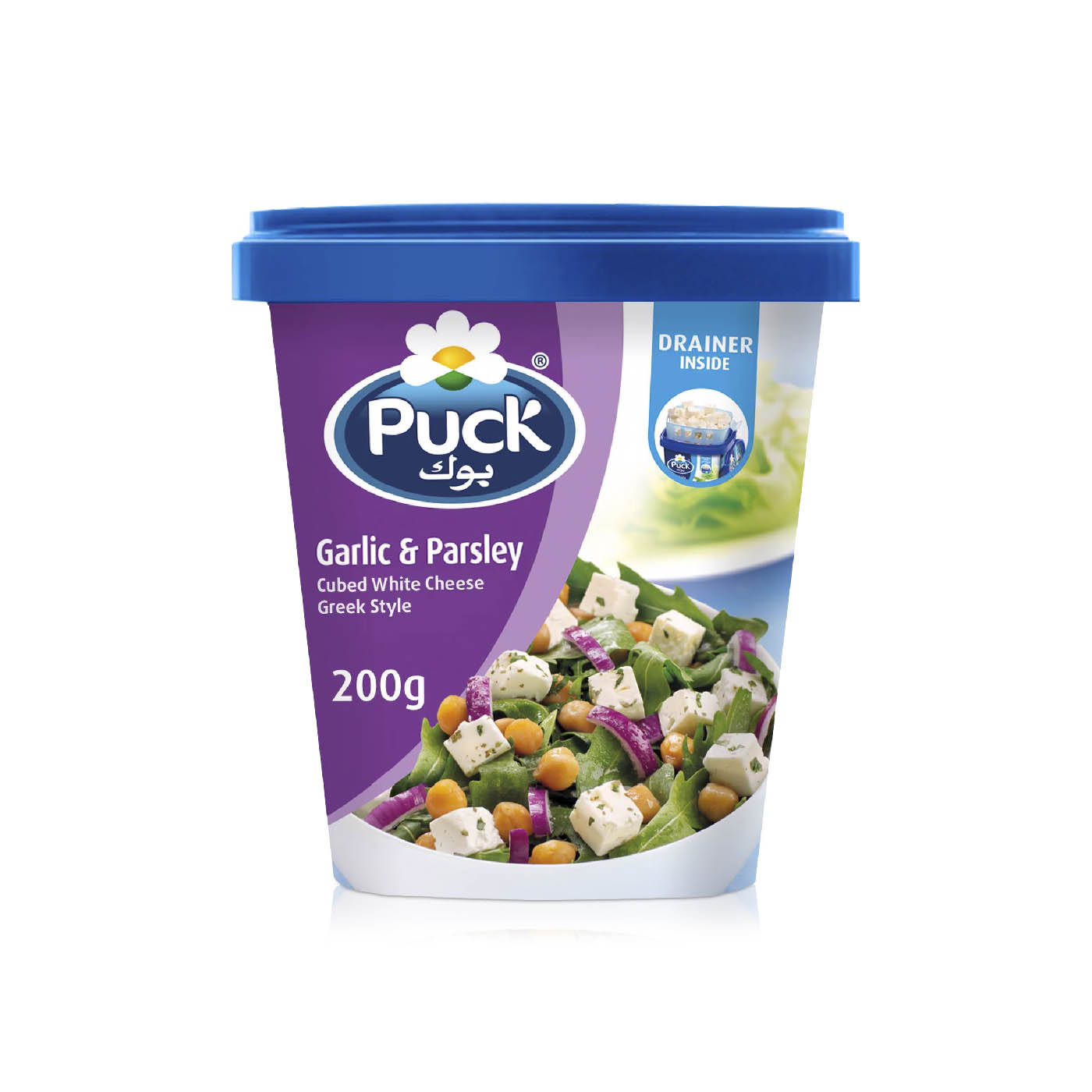 Puck Cubed Feta Cheese with Garlic & Parsley 430g