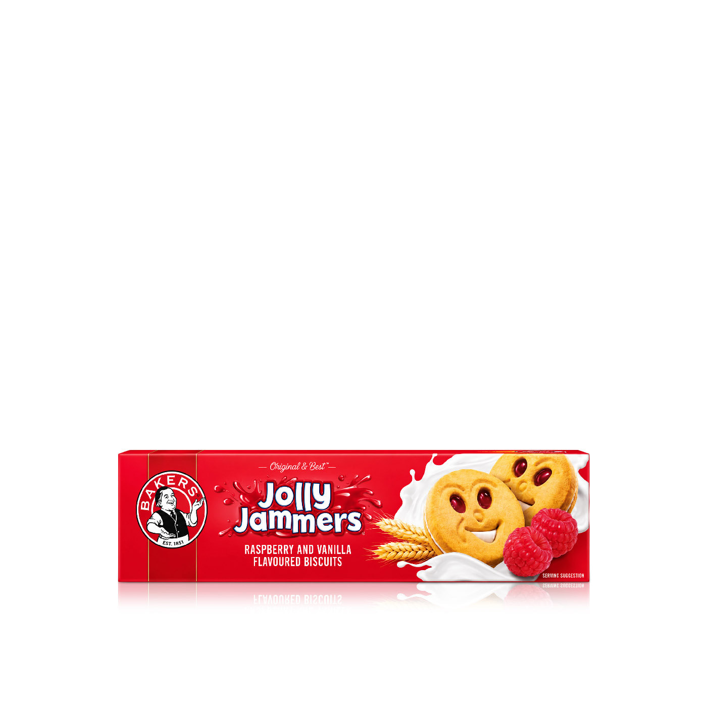 Bakers Jolly Jammers Raspberry & Vanilla Flavoured Biscuits 200g