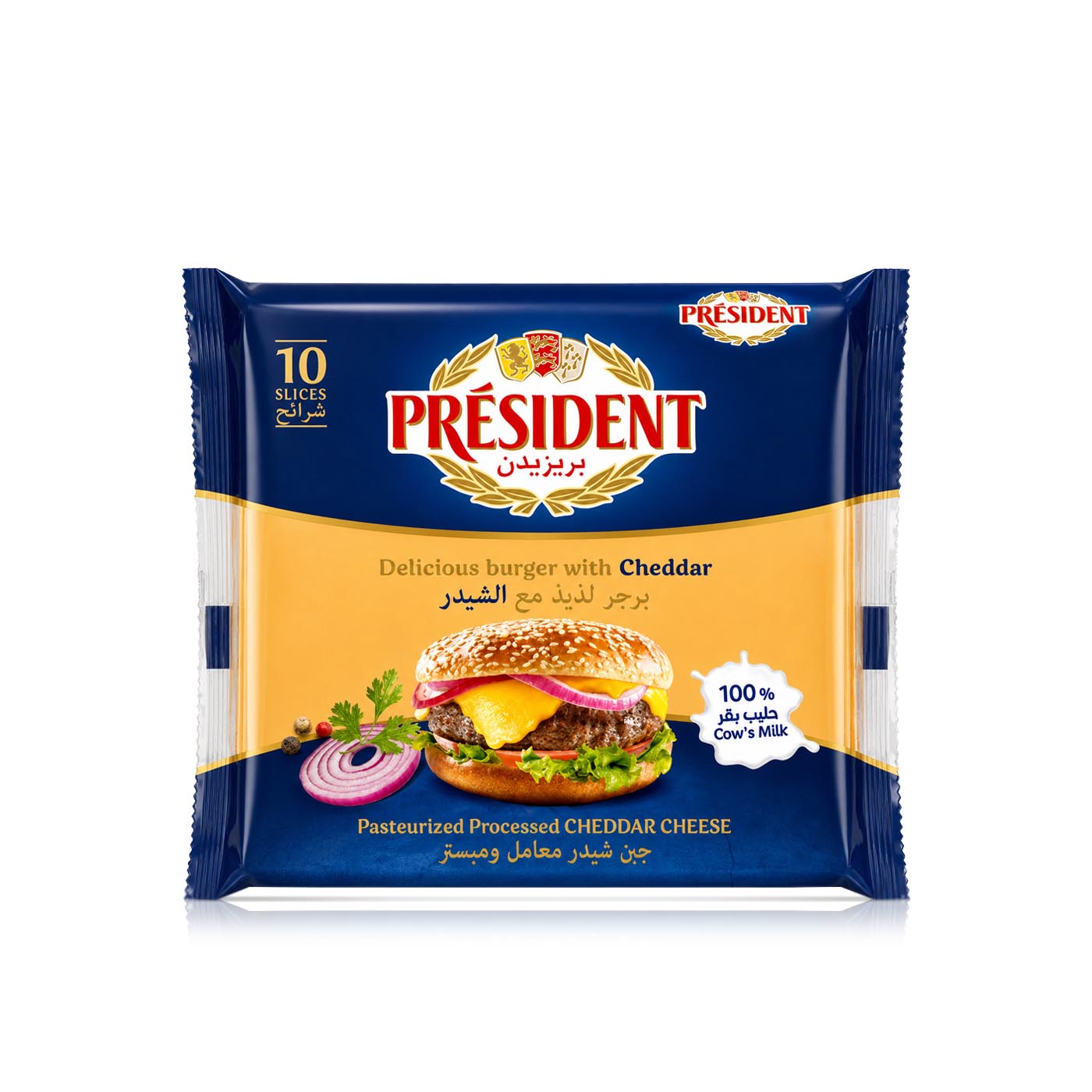 President Sliced Hamburger Cheese 200g