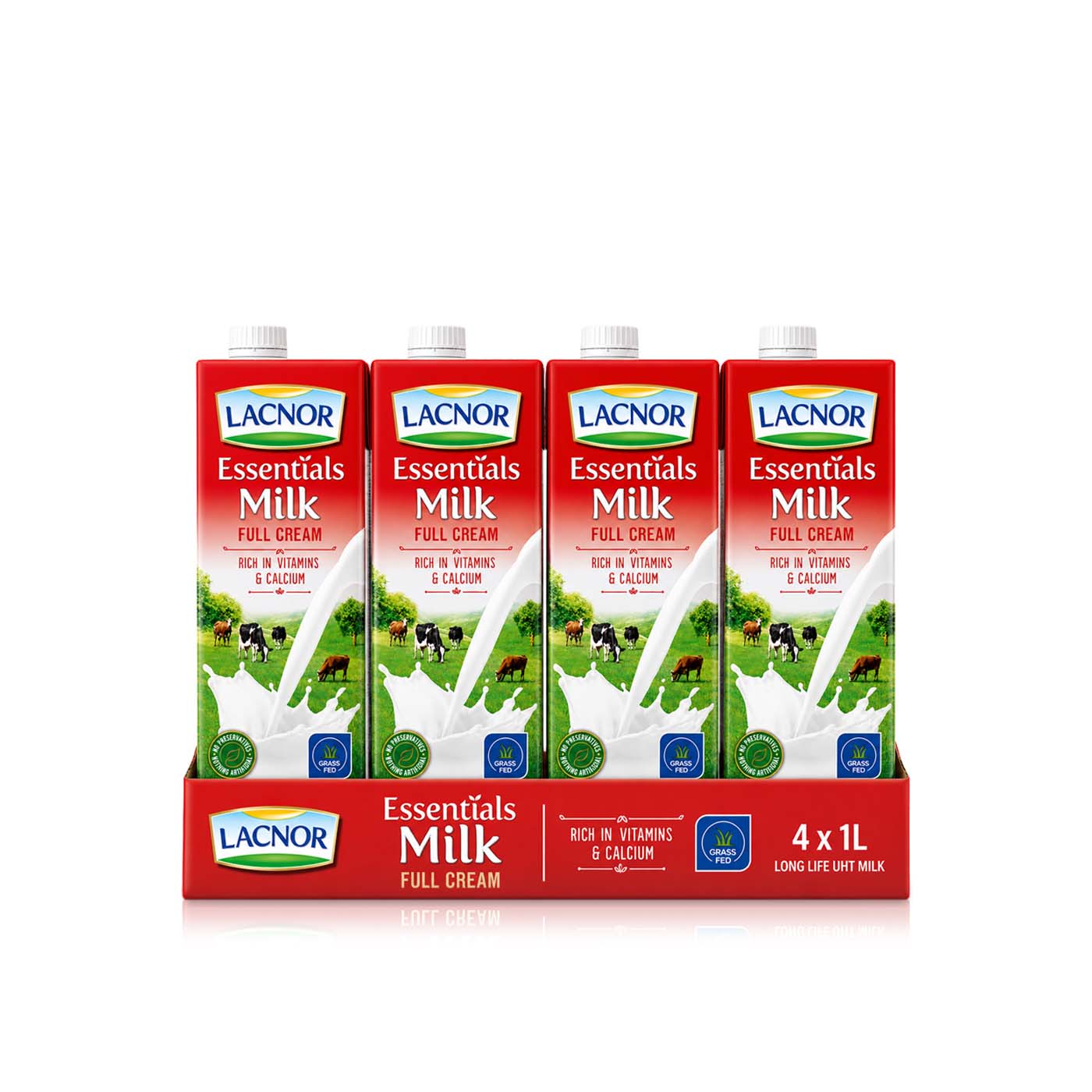 Lacnor Milk Full Cream 4 x 1 litre