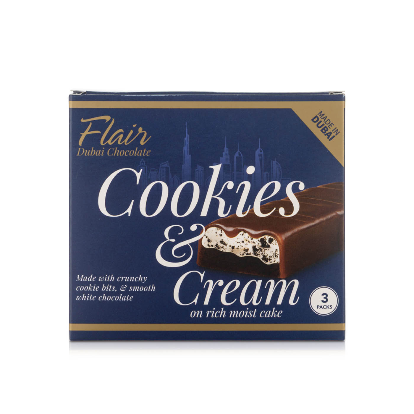 Flair Cookies & Cream Cake Bar x 3