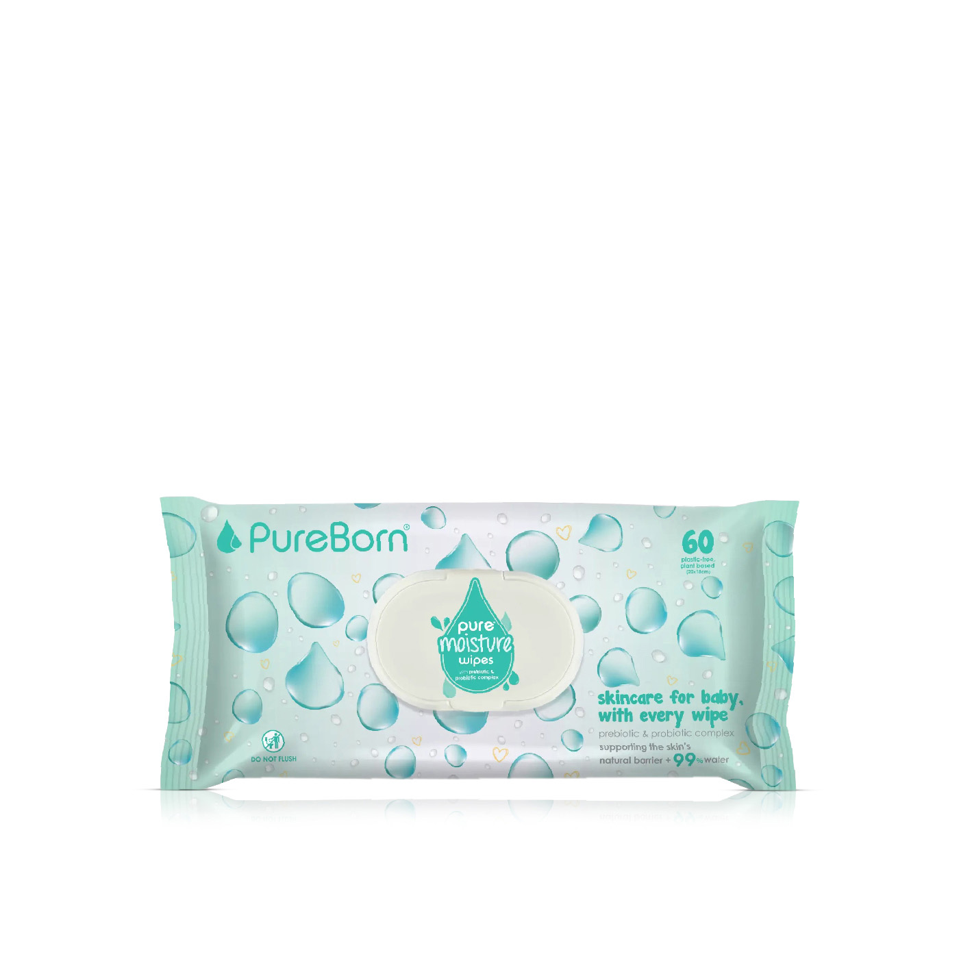 PureBorn Pure Moisture Water Wipes x 60