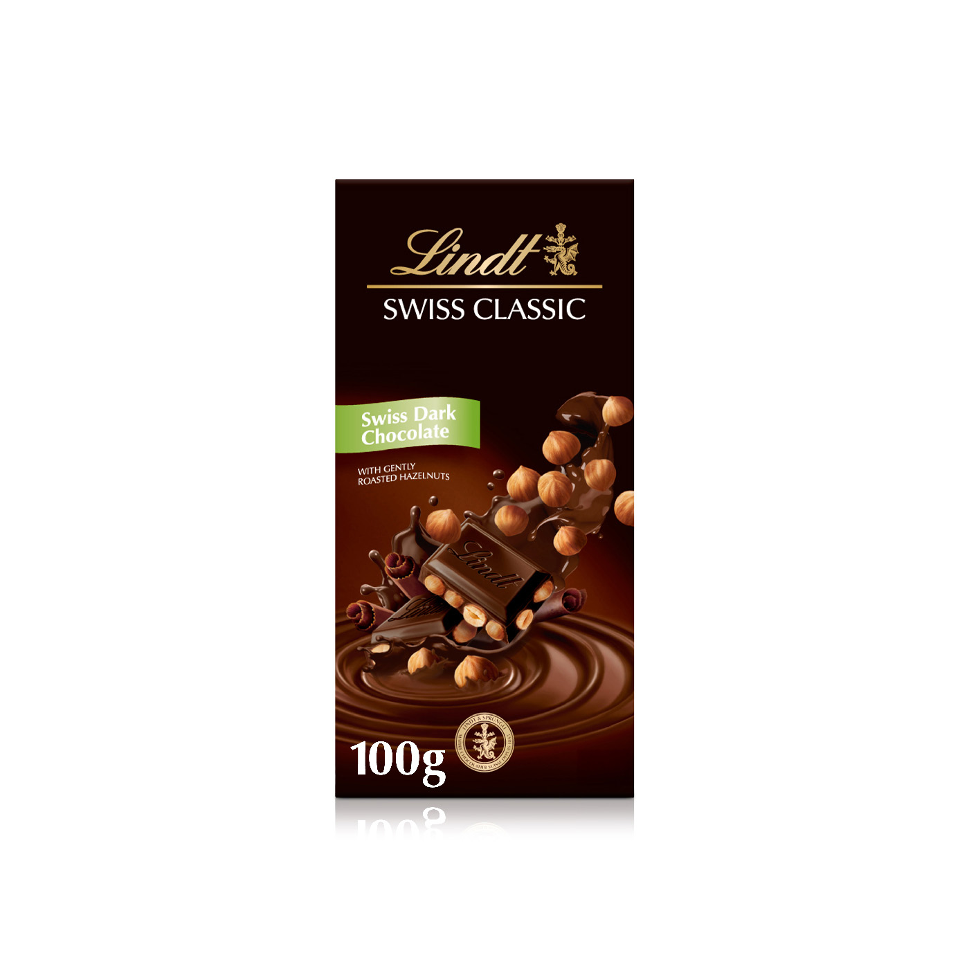 Lindt Swiss Classic Hazelnut Dark Chocolate 100g