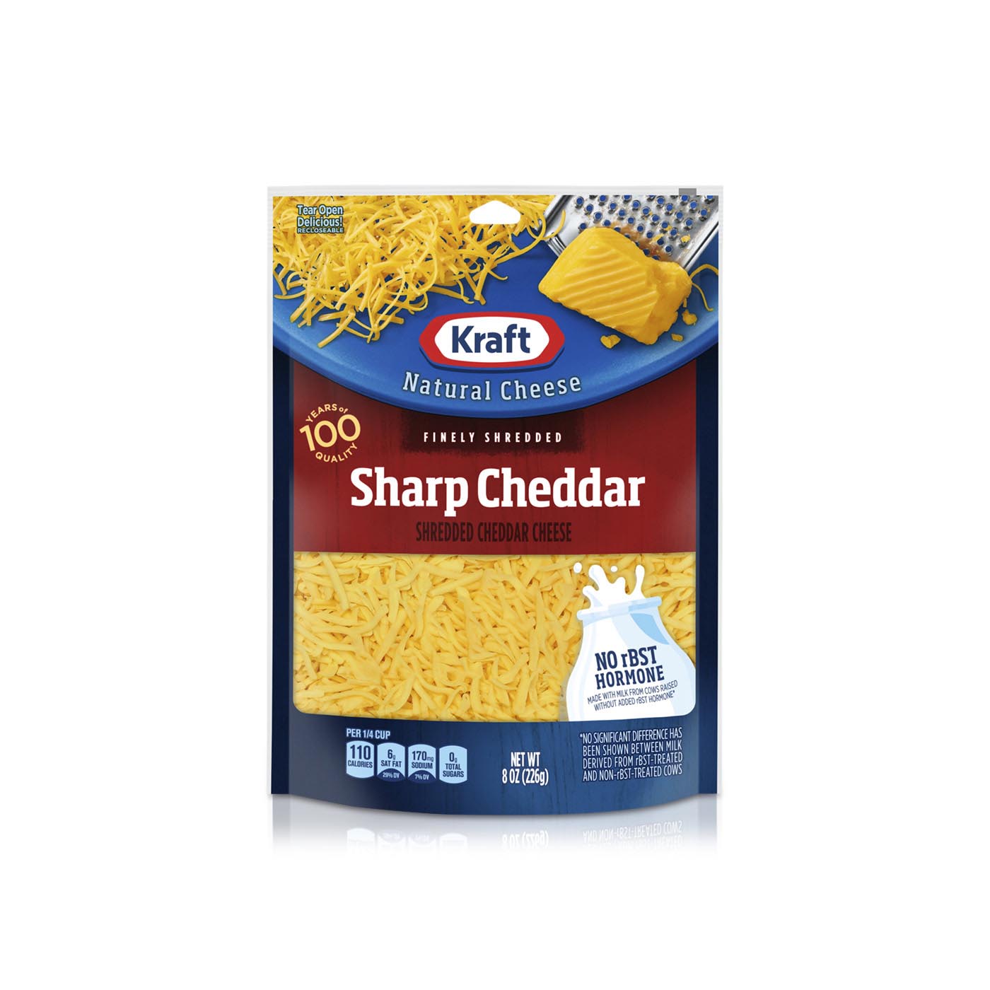 Kraft Finely Shredded Sharp Cheddar 226g