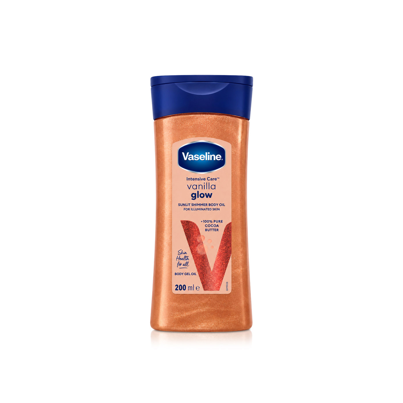 Vaseline Vanilla Glow Sunlit Shimmer Body Oil with Pure Cocoa Butter 200ml