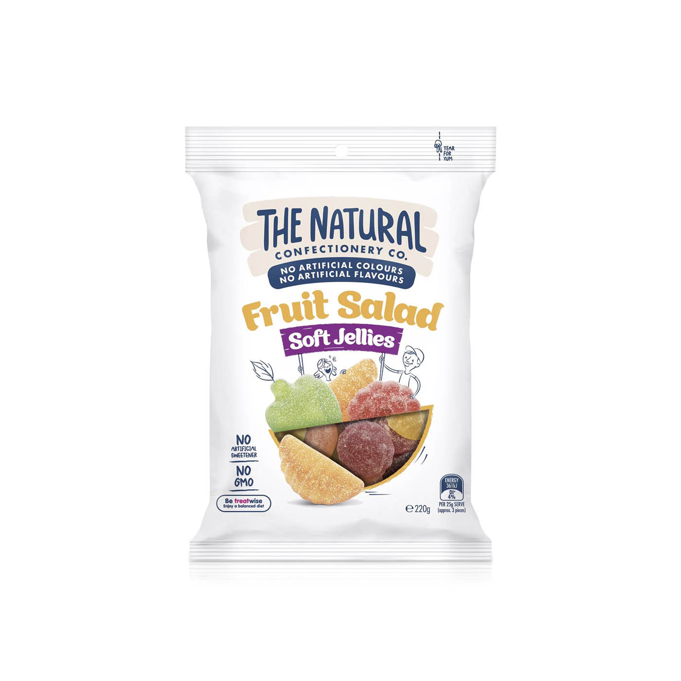The Natural Confectionery Co. Fruit Salad Soft Jellies 220g