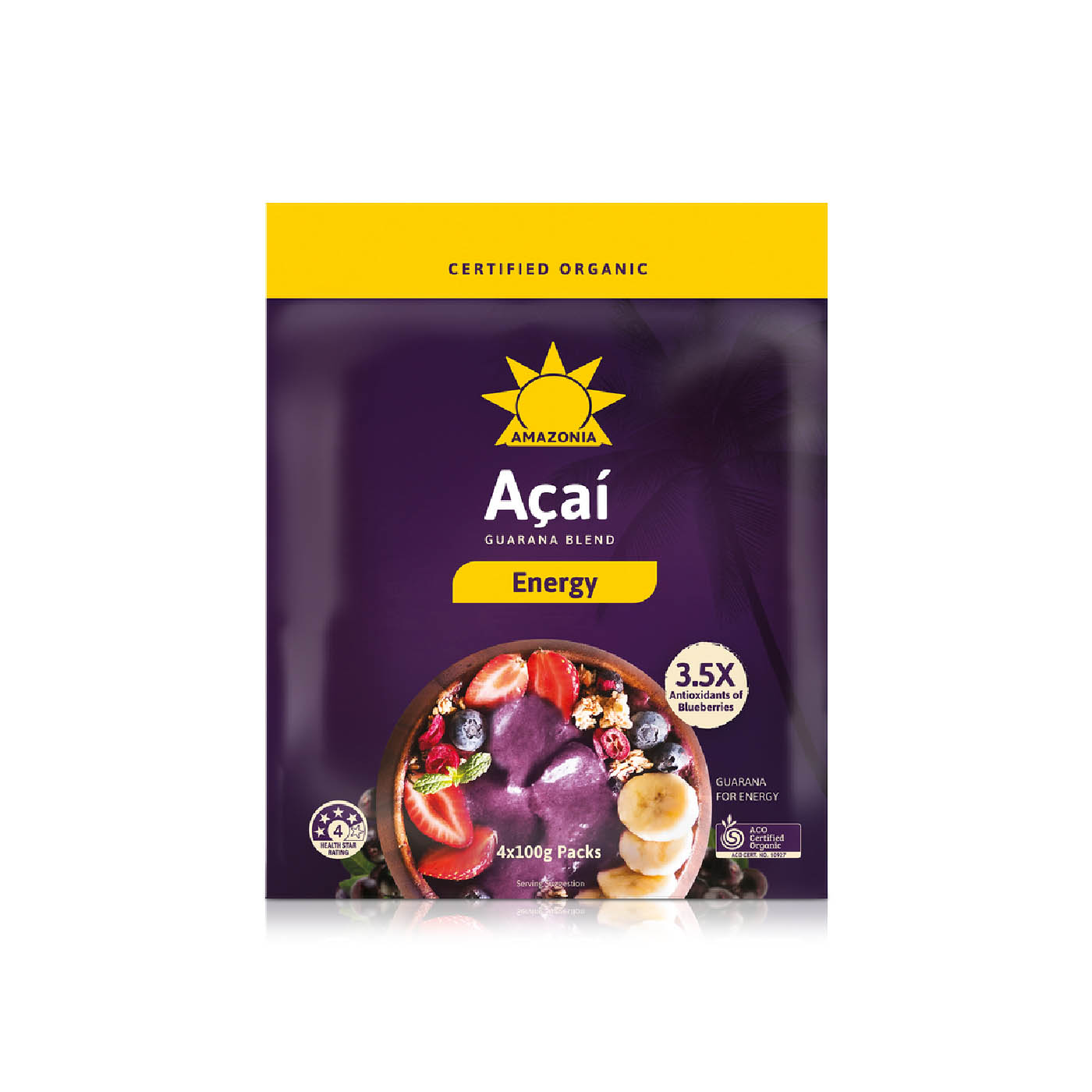 Amazonia Frozen Acai Guarana Blend 400G
