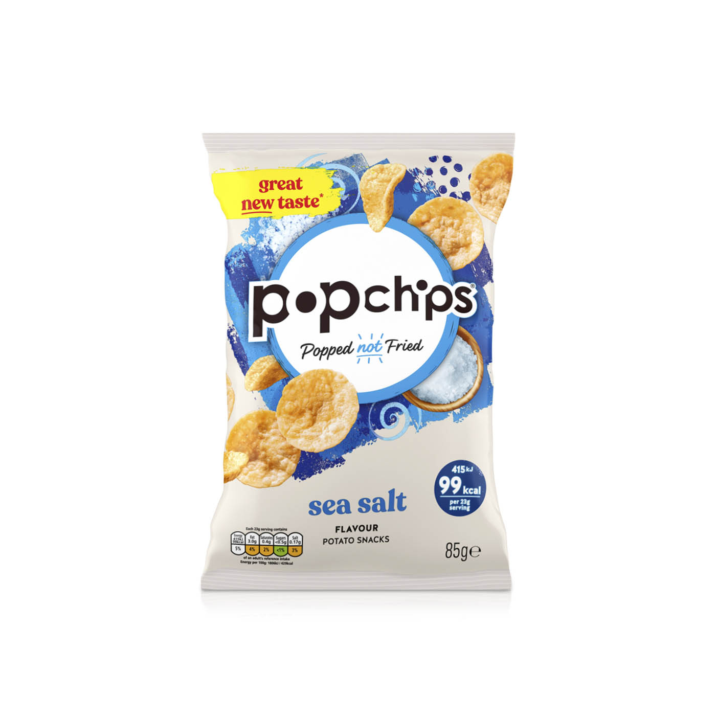 Popchips Sea Salt Popped Potato Crisps 85g